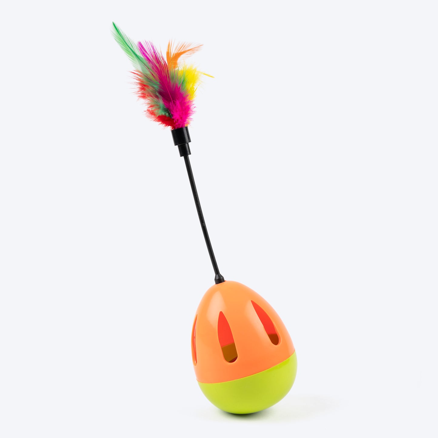 TLC Tumbler Toy With Feathers For Cat - Multicolor - Heads Up For Tails