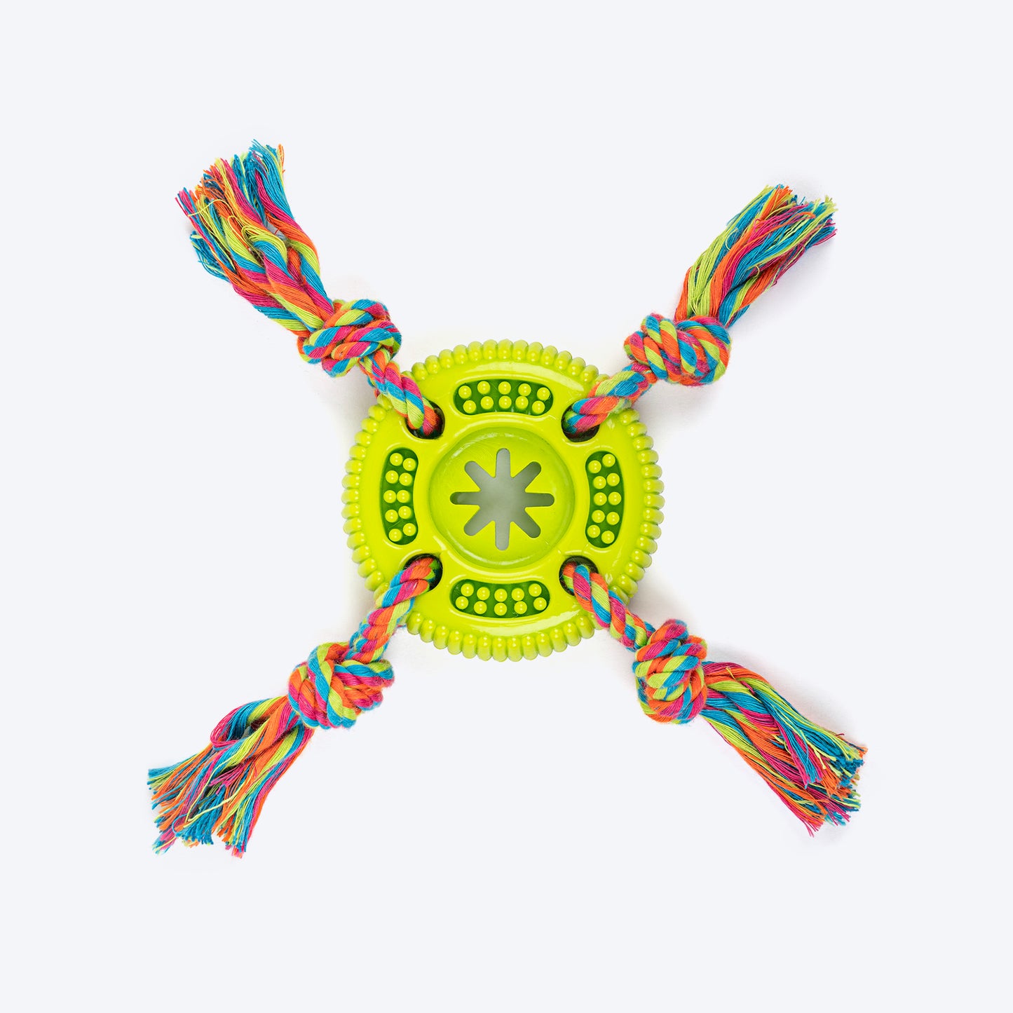 TLC Tyre With Rope Chew Toy For Dog - Green - Heads Up For Tails
