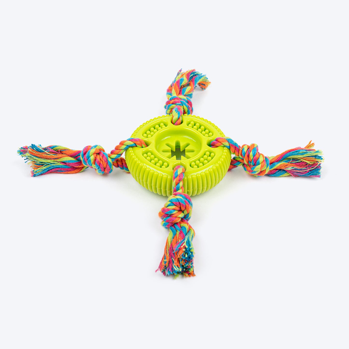 TLC Tyre With Rope Chew Toy For Dog - Green - Heads Up For Tails