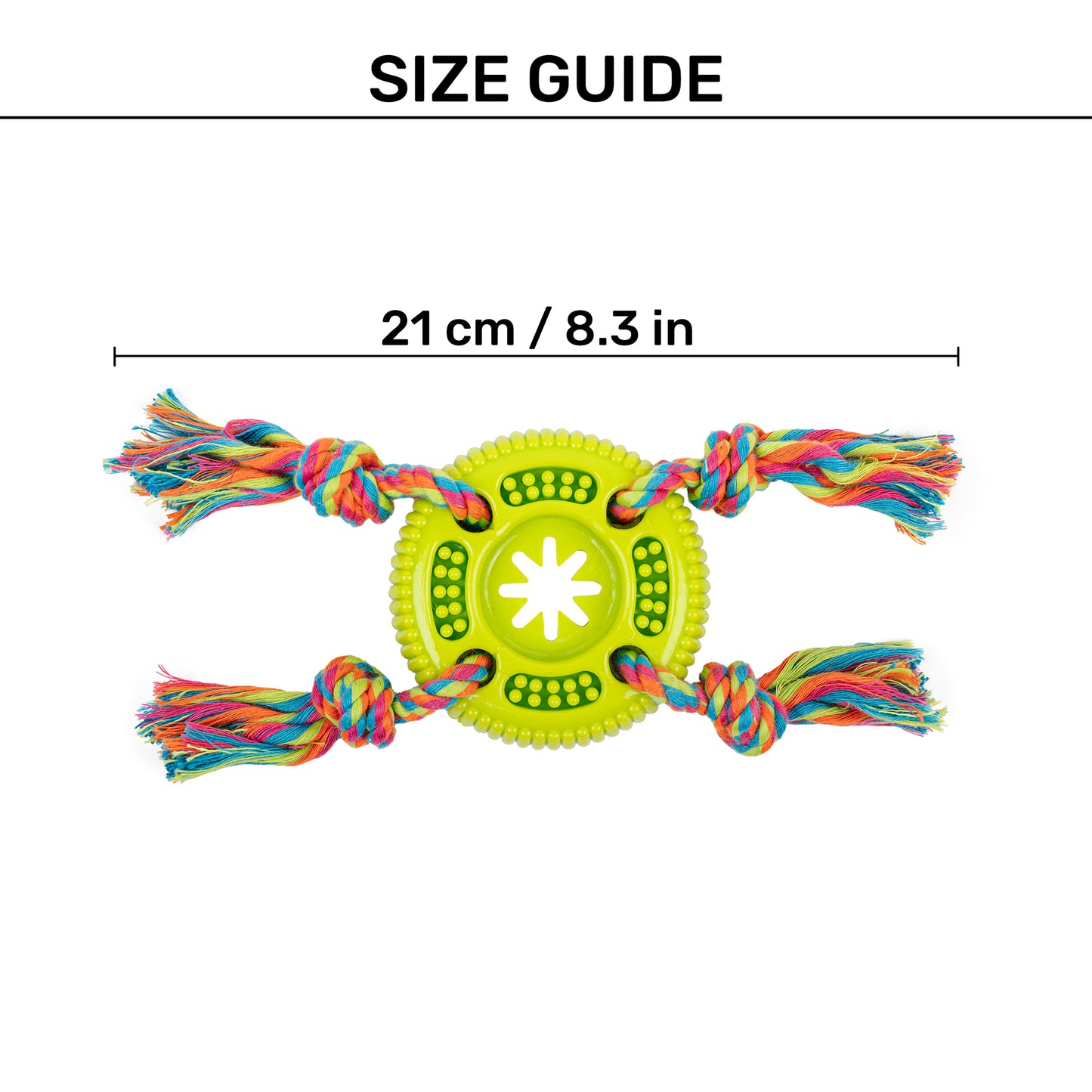 TLC Tyre With Rope Chew Toy For Dog - Green - Heads Up For Tails