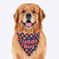 HUFT Cuddle Bug Printed Dog Bandana - Blue - Heads Up For Tails