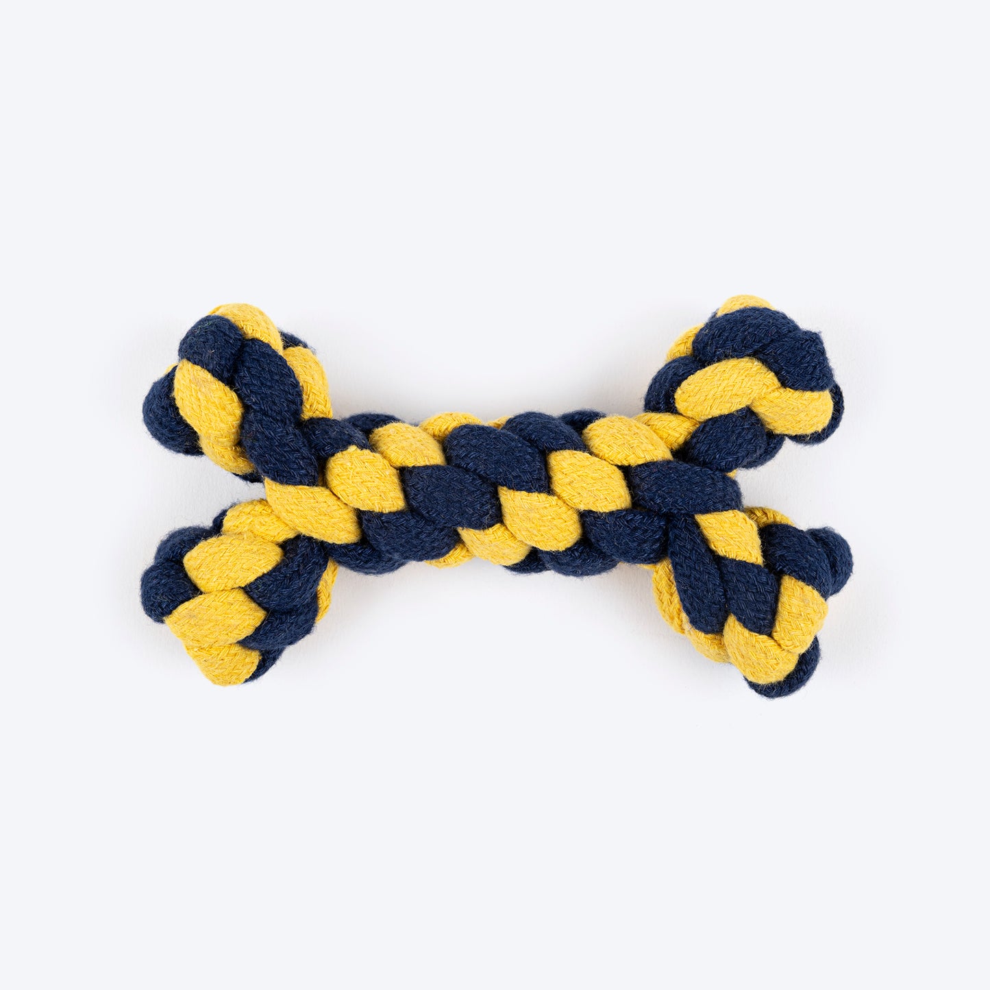 TLC Tug-A-Bone Rope Toy For Dog - Blue & Yellow - Heads Up For Tails