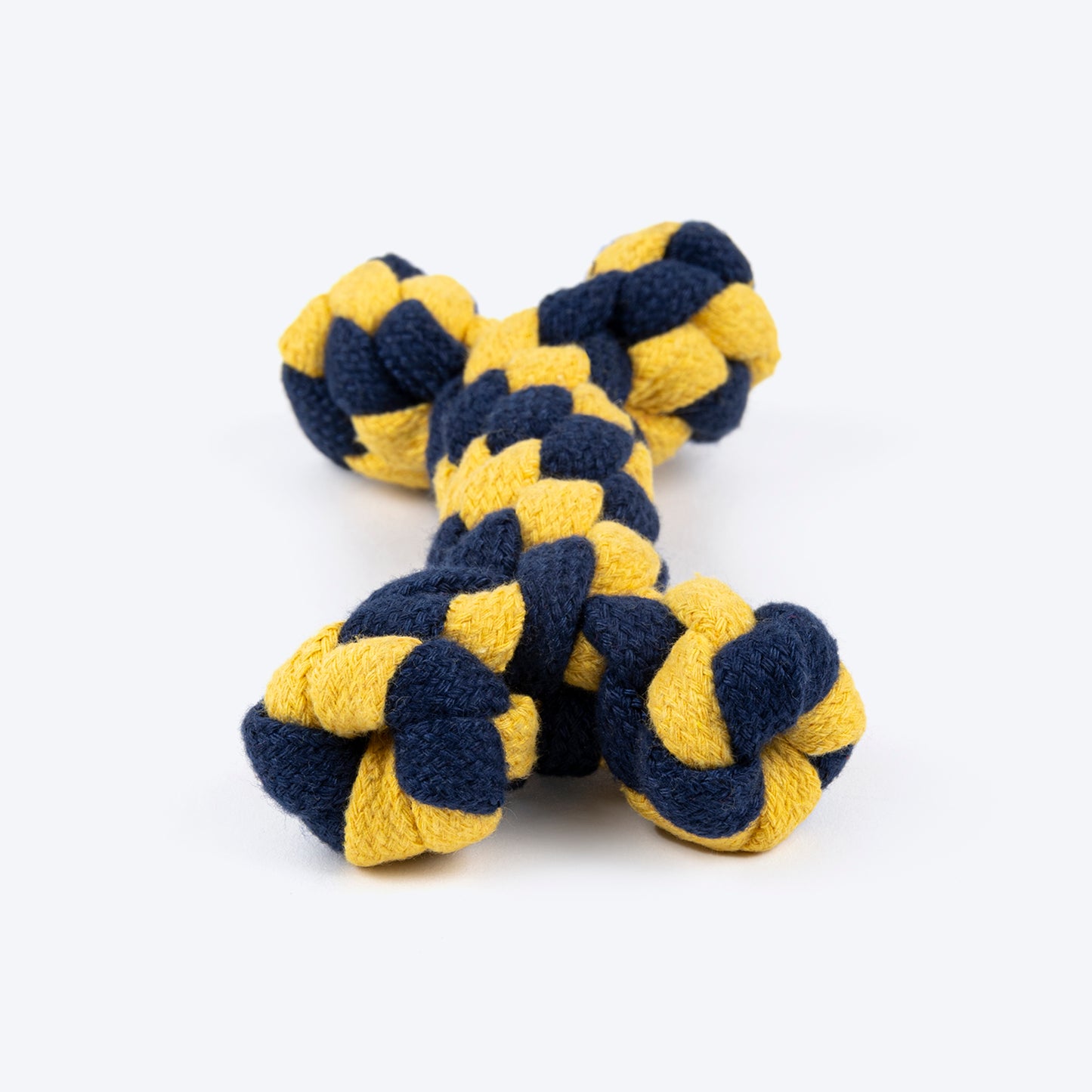 TLC Tug-A-Bone Rope Toy For Dog - Blue & Yellow - Heads Up For Tails
