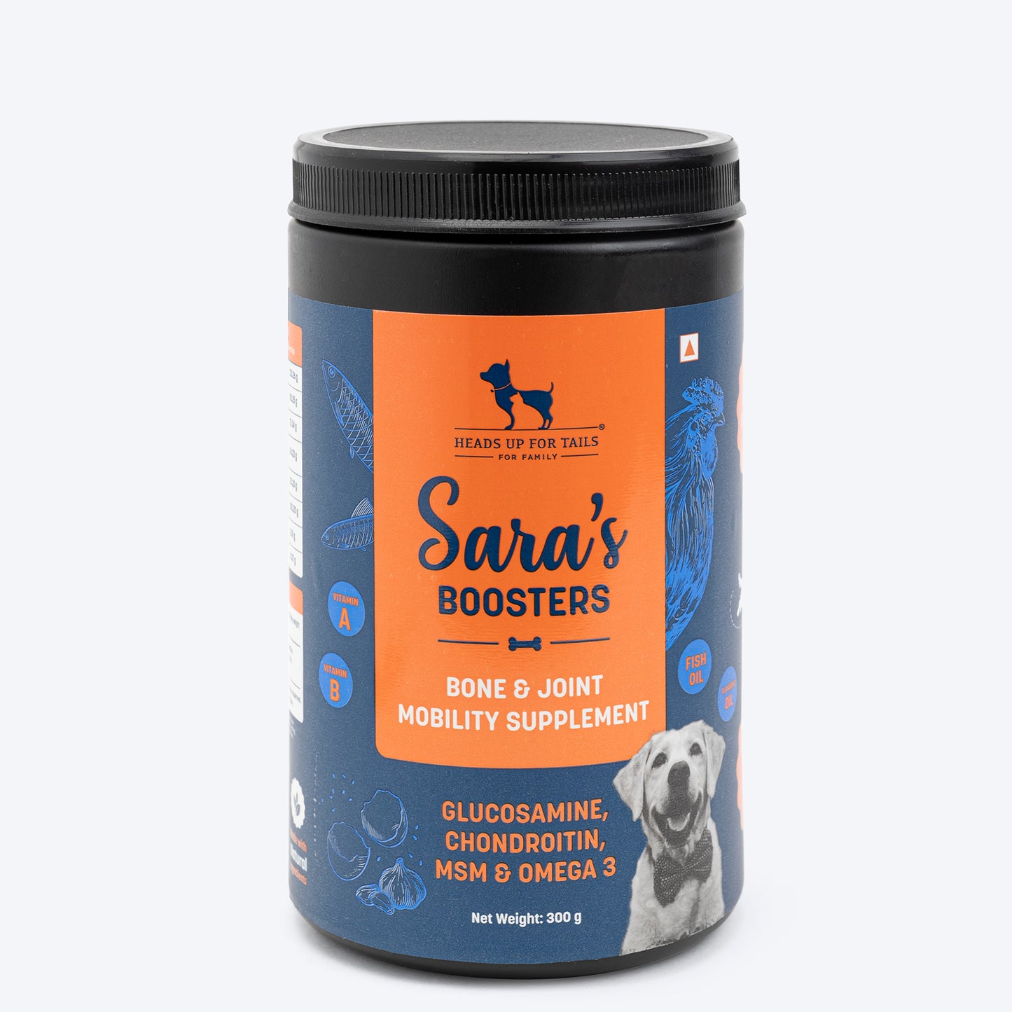 Sara's Boosters Bone & Joint Mobility Supplement For Dog - 300 gm - Heads Up For Tails