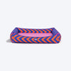 Dash Dog Chevron Water Repellent Lounger Dog Bed - Purple & Orange - Heads Up For Tails