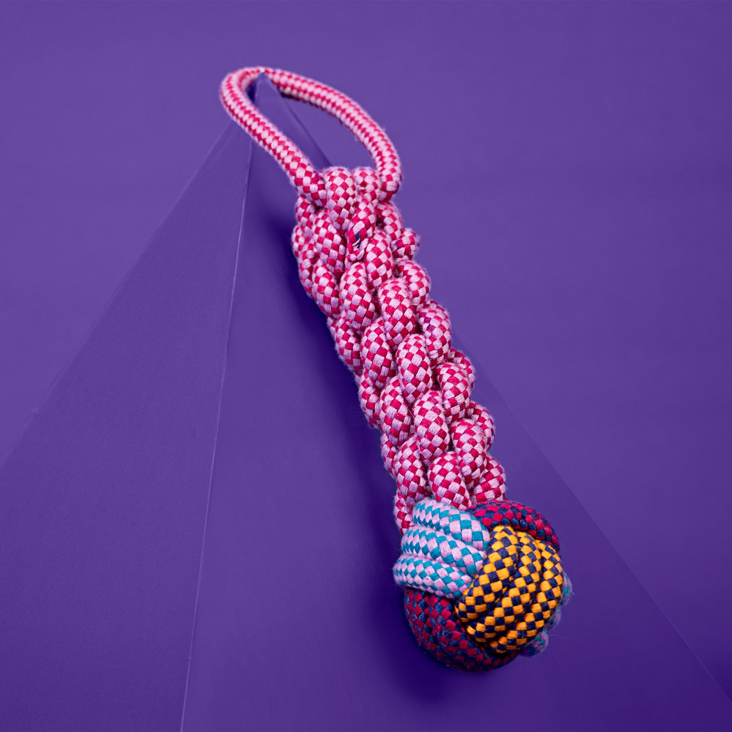 Dash Dog Knots of Fun Rope Toy For Dog - Pink - Heads Up For Tails