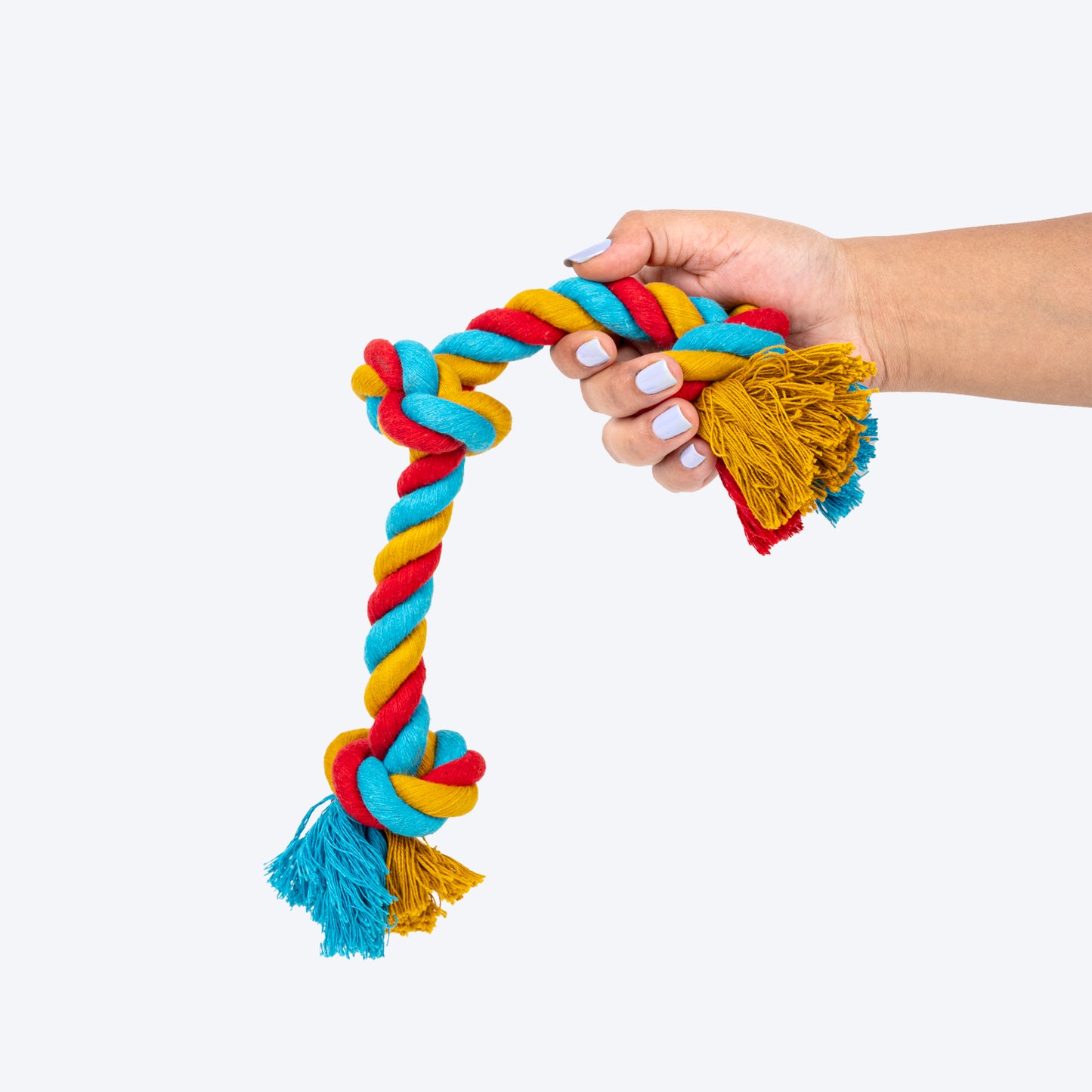 TLC 3 Knot Rope Toy For Dog - Multicolor - Heads Up For Tails