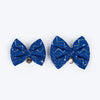 HUFT Royal Shimmer Bow Tie For Dog - Blue