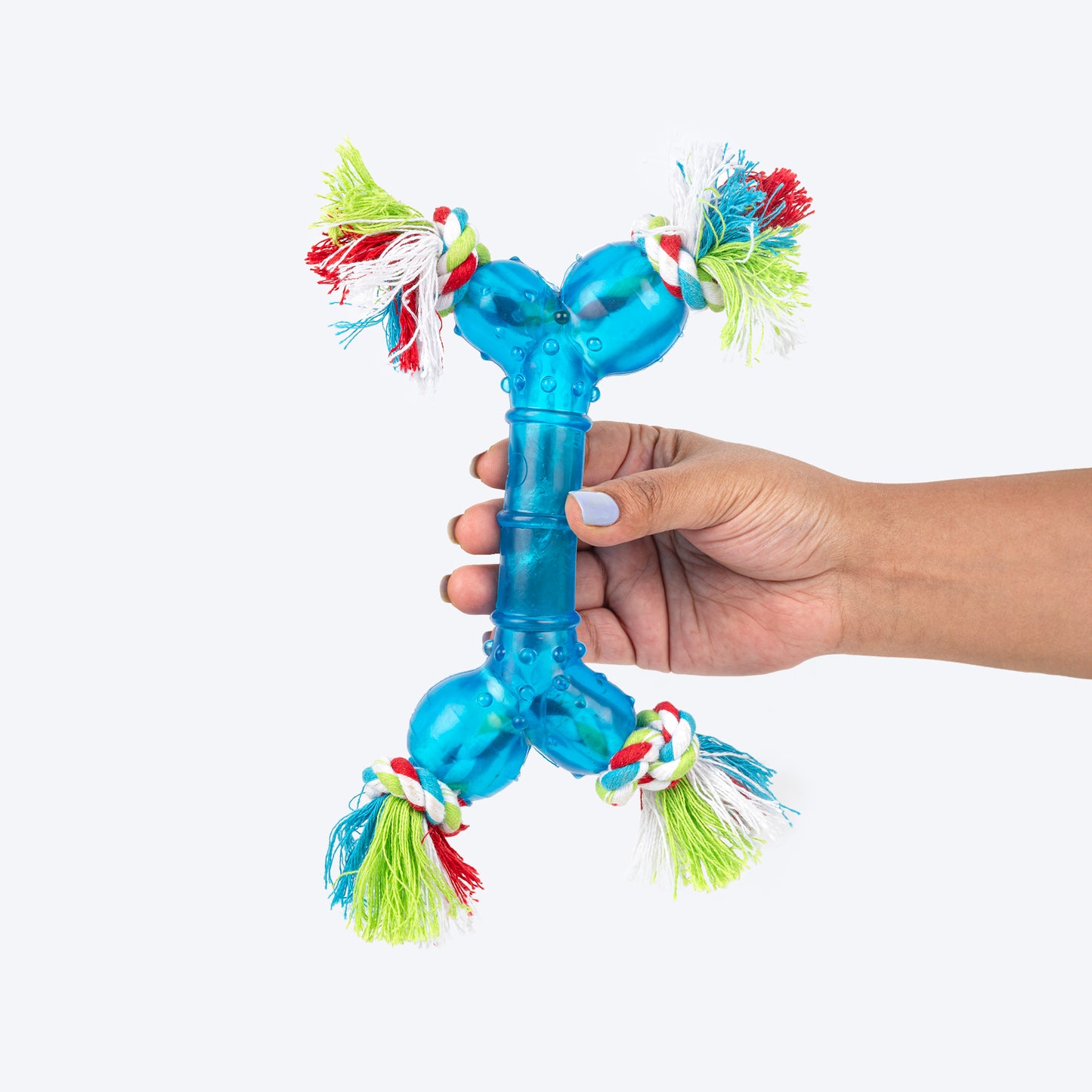 TLC Multi Material 4 Knot Rope Toy For Dog - Assorted - Heads Up For Tails