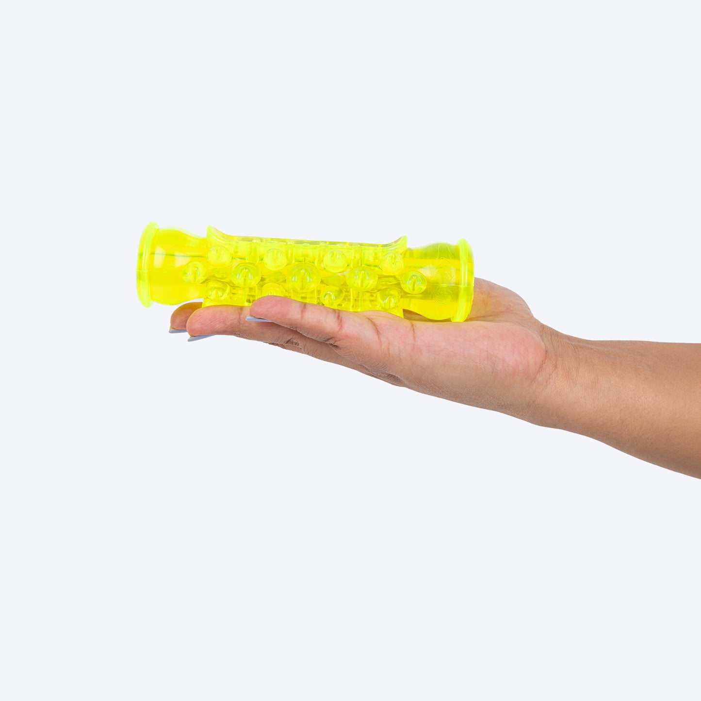 TLC Spiky Tooth Brush Chew Toy For Dog - Yellow - Heads Up For Tails