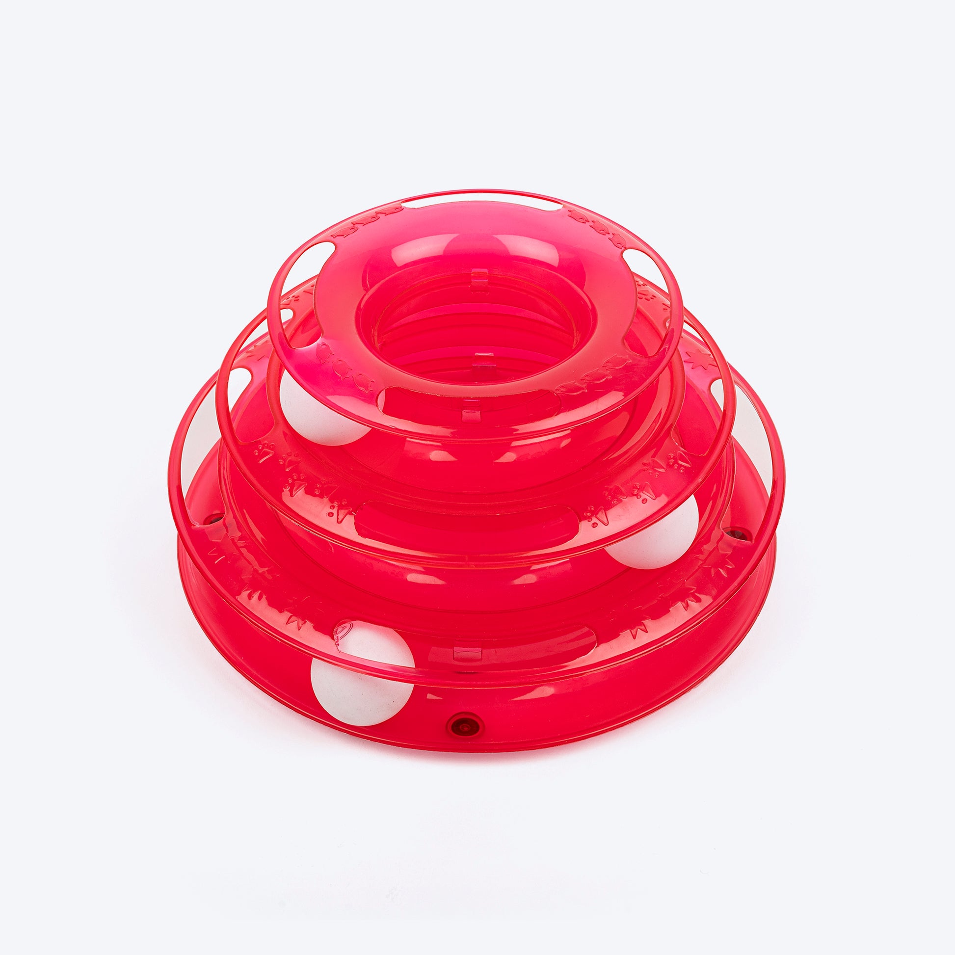 TLC Tower Of Tracks Interactive Toy For Cat - Red - Heads Up For Tails