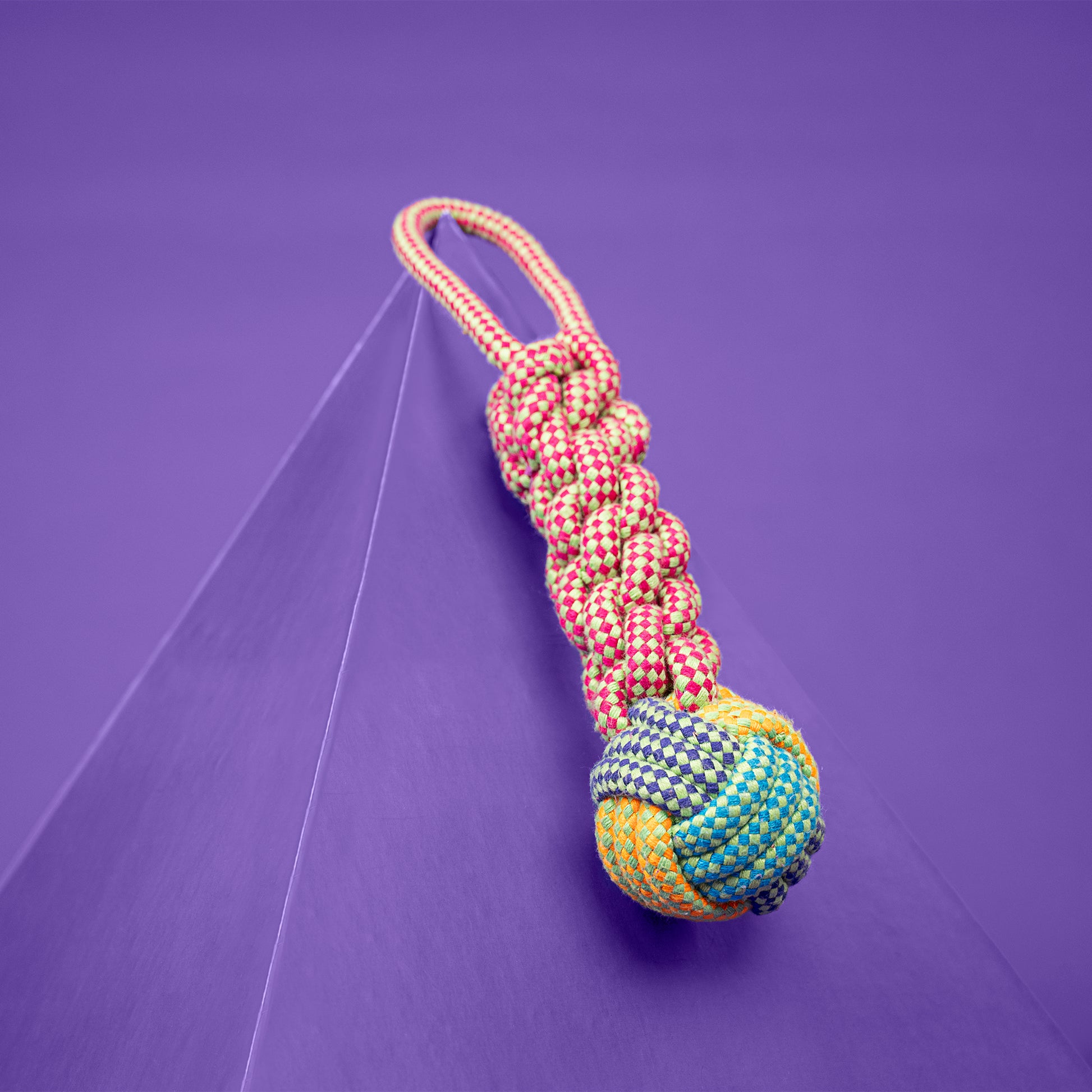 Dash Dog Knots of Fun Rope Toy For Dog - Yellow - Heads Up For Tails