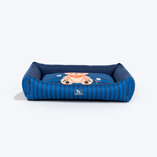 HUFT Bear Hug Lounger Bed For Dog - Blue