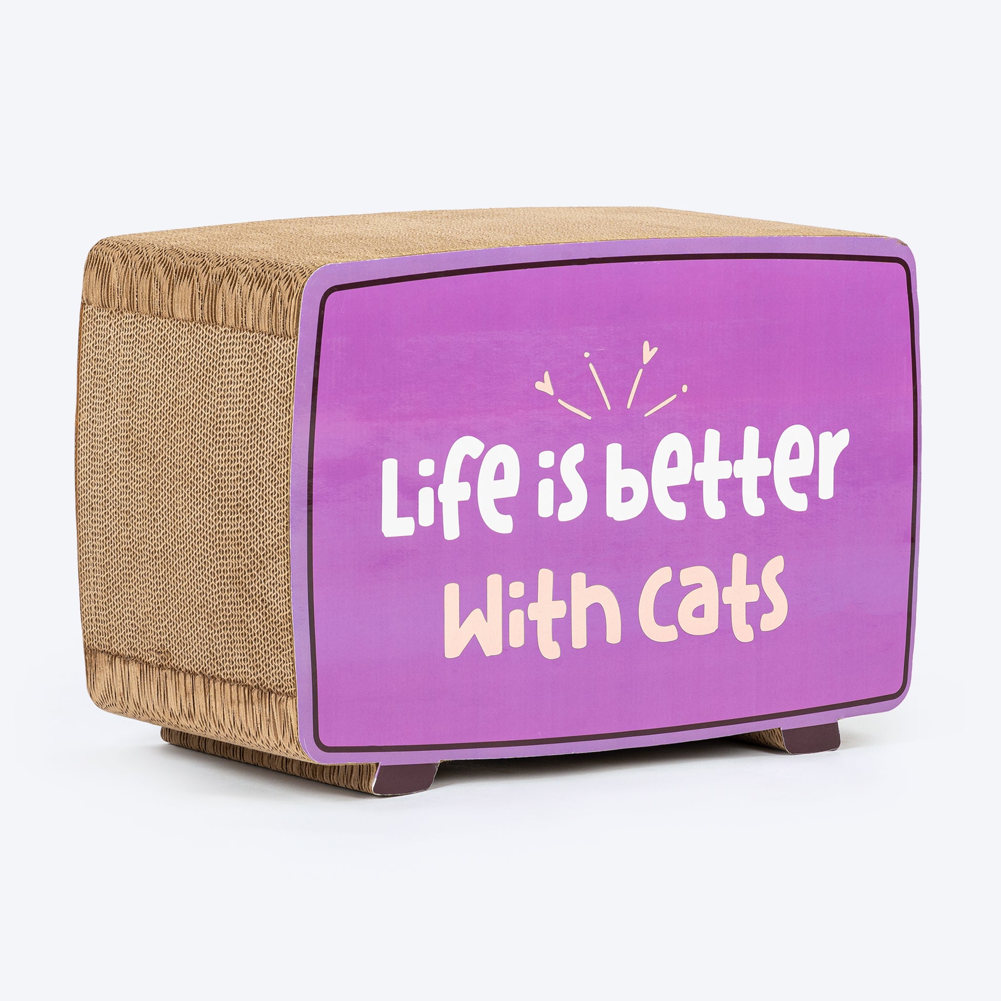 HUFT Meowcrowave Scratcher For Cat - Purple - Heads Up For Tails