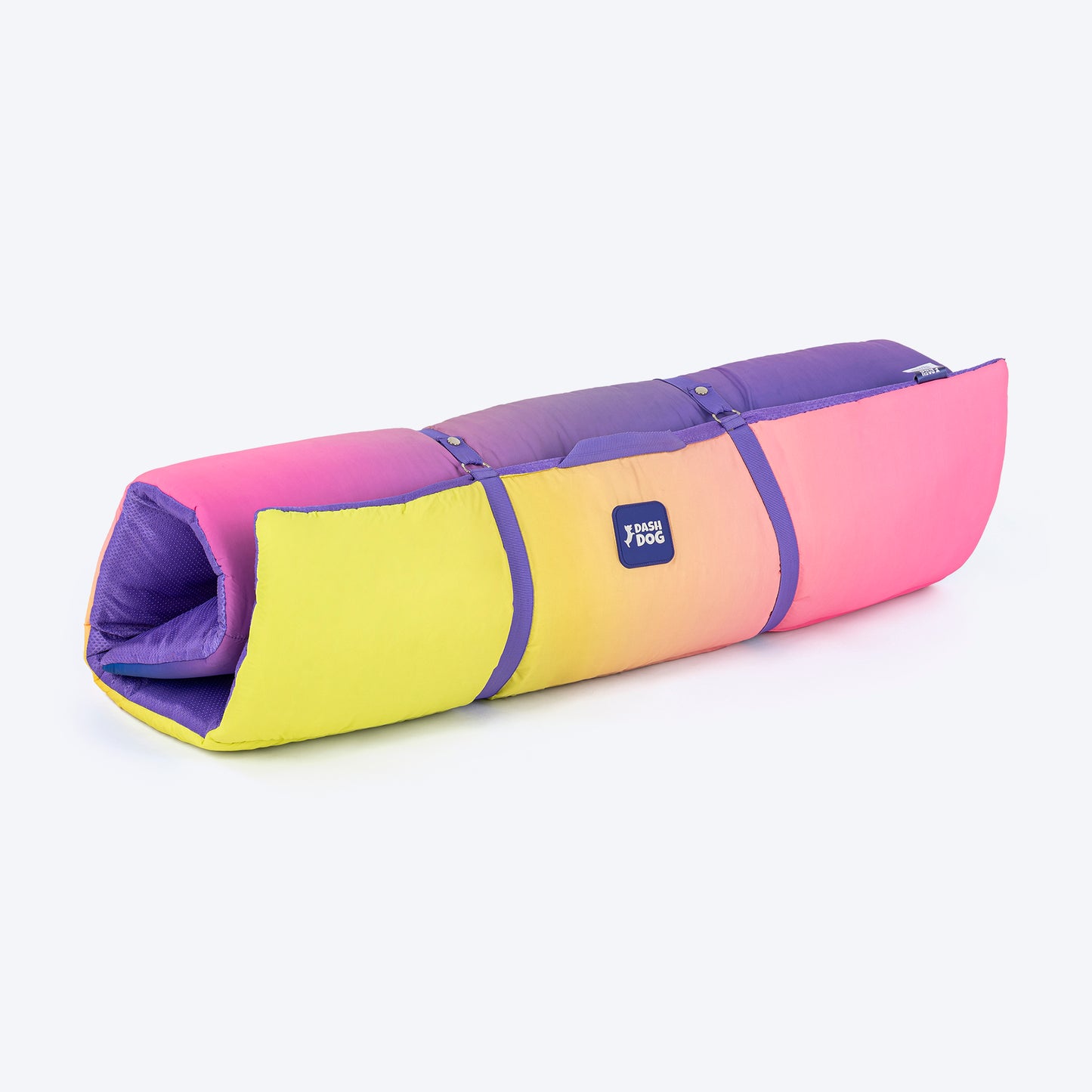 Dash Dog Ombre Fusion Water Repellent Portable Mat For Dog - Purple & Yellow - Heads Up For Tails