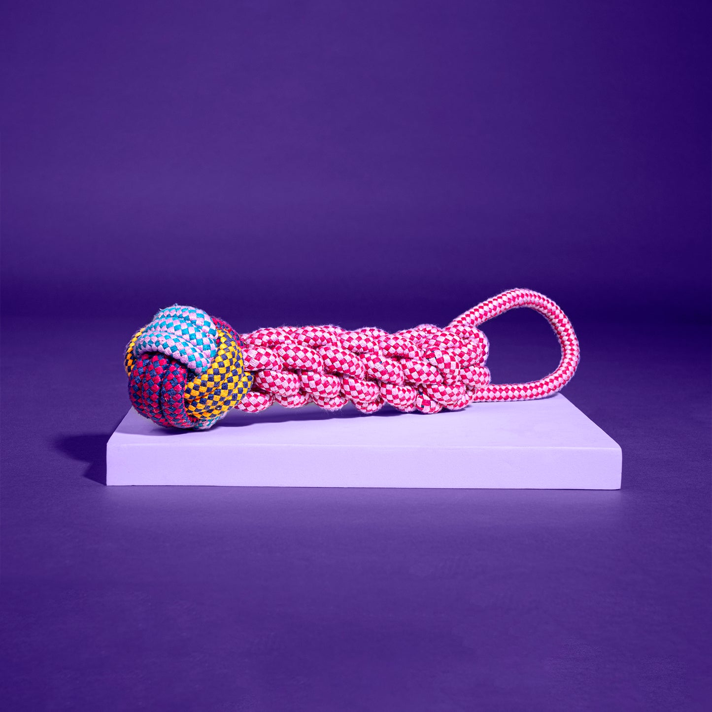 Dash Dog Knots of Fun Rope Toy For Dog - Pink - Heads Up For Tails