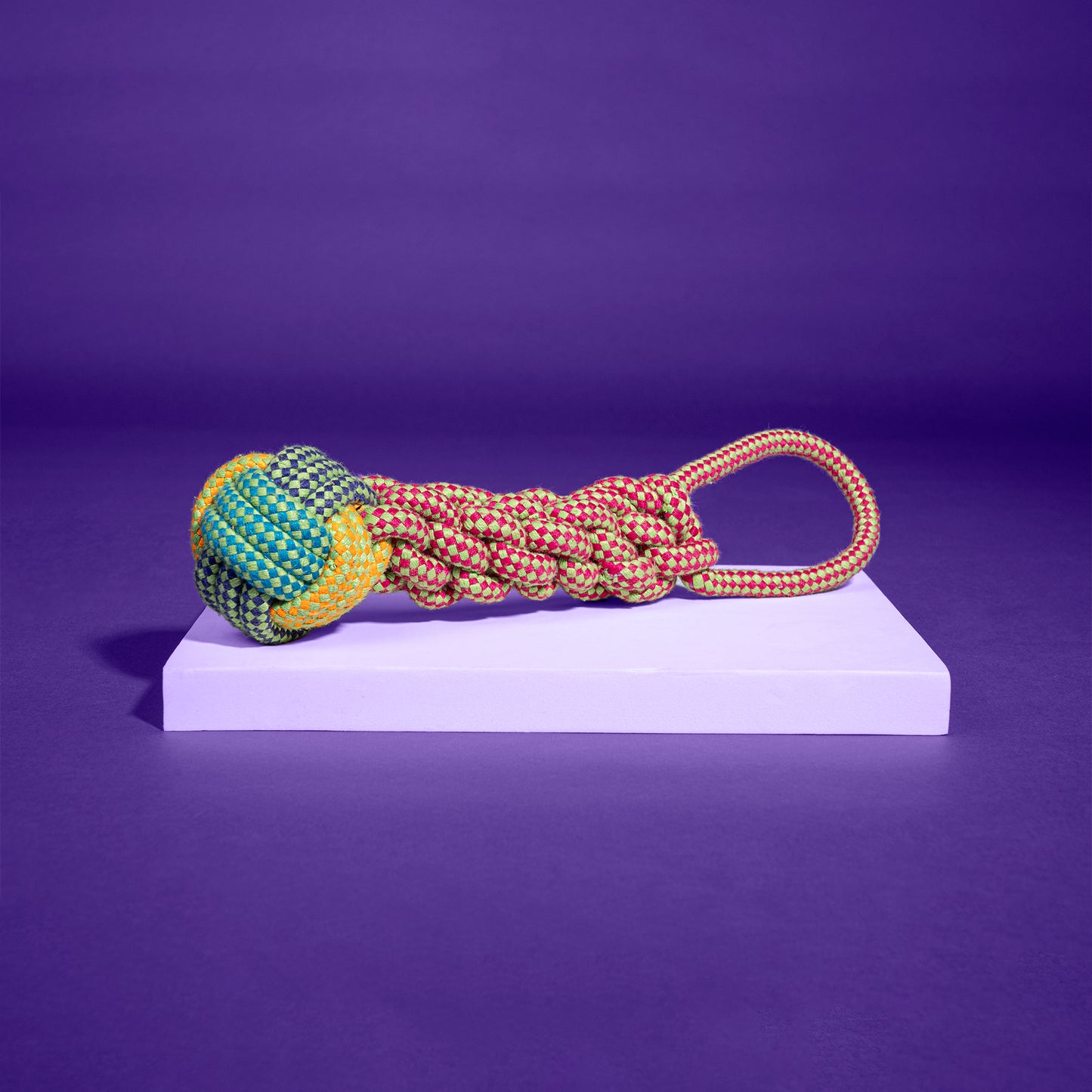 Dash Dog Knots of Fun Rope Toy For Dog - Yellow - Heads Up For Tails