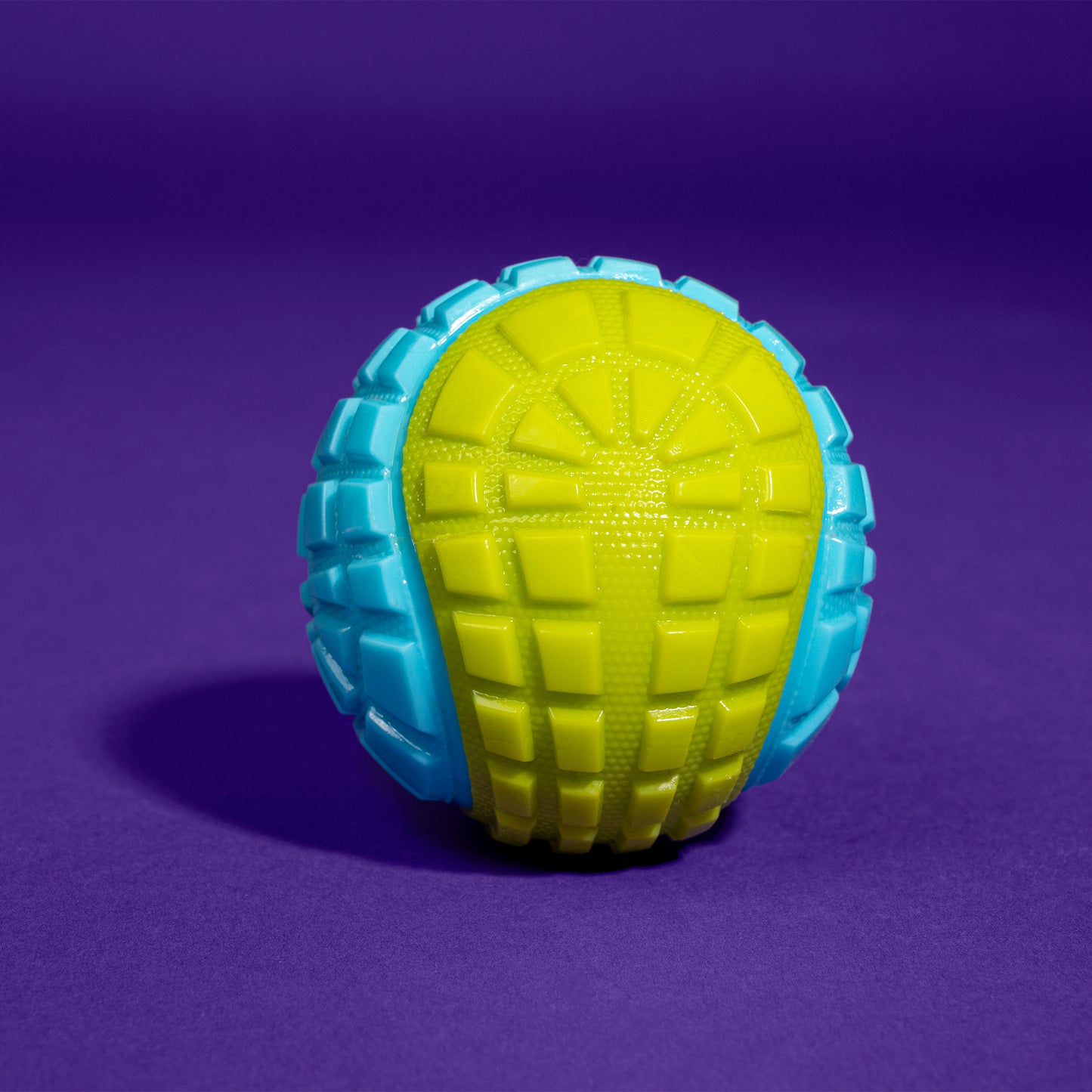 Dash Dog Squeaky Serve Tennis Ball Fetch Toy For Dog - Blue & Green - Heads Up For Tails