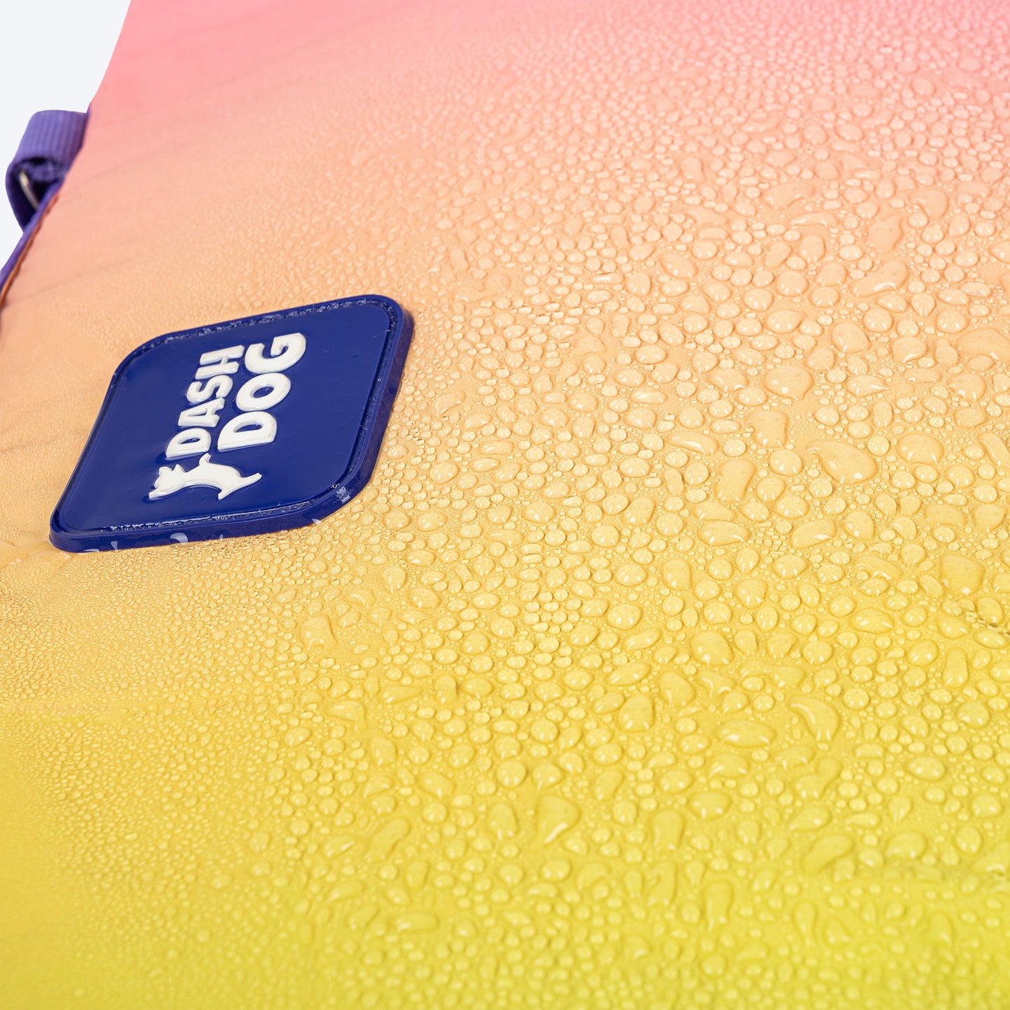 Dash Dog Ombre Fusion Water Repellent Portable Mat For Dog - Purple & Yellow - Heads Up For Tails