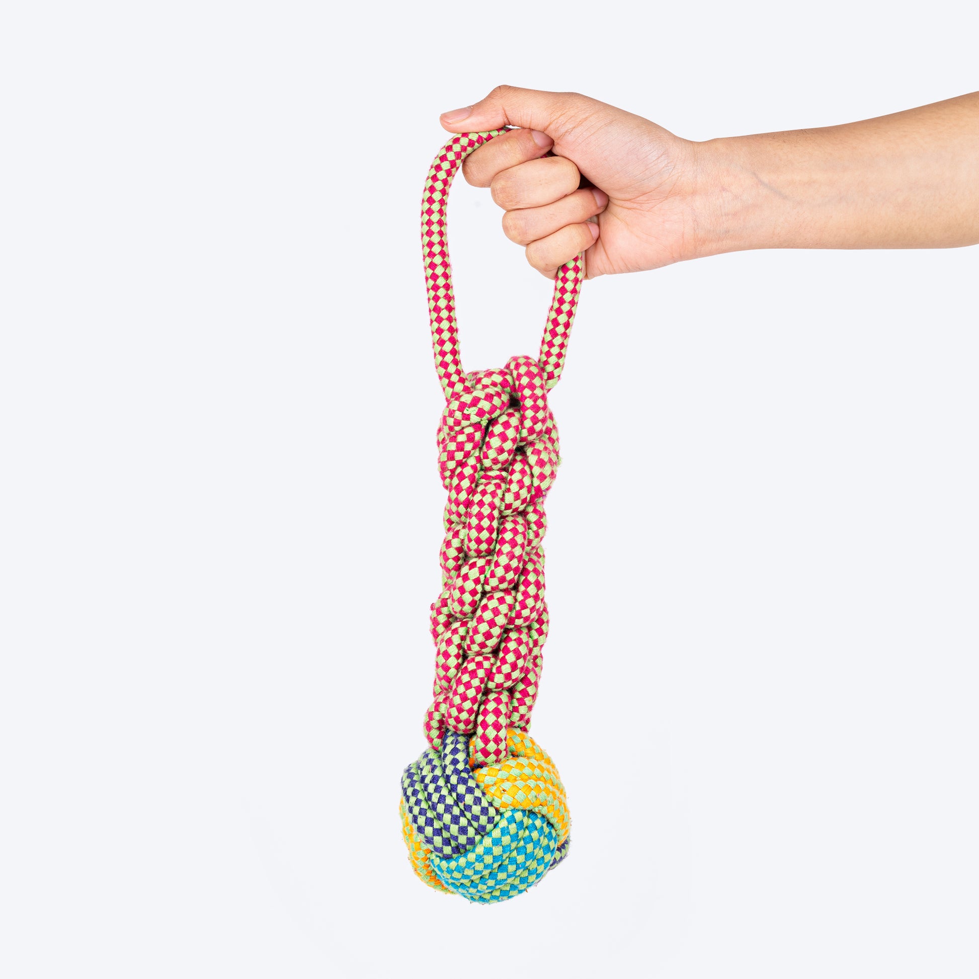 Dash Dog Knots of Fun Rope Toy For Dog - Yellow - Heads Up For Tails