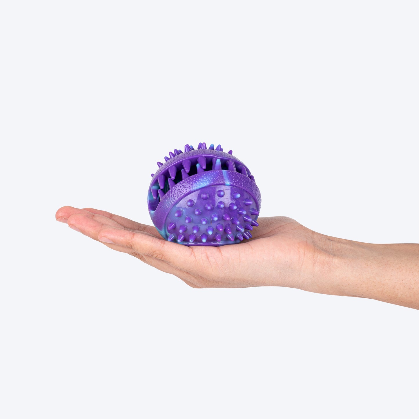 Dash Dog Crunch Munch Ball Toy For Dog - Purple & Blue - Heads Up For Tails