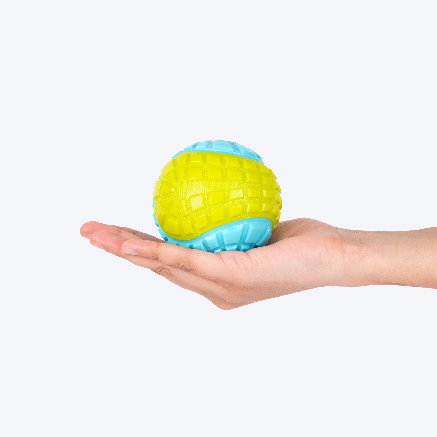 Dash Dog Squeaky Serve Tennis Ball Fetch Toy For Dog - Blue & Green - Heads Up For Tails