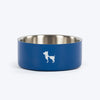 HUFT Quintessential Double Walled Bowl For Dog - Blue