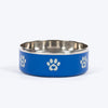 HUFT Foodie Paws Printed Bowl For Dog - Blue