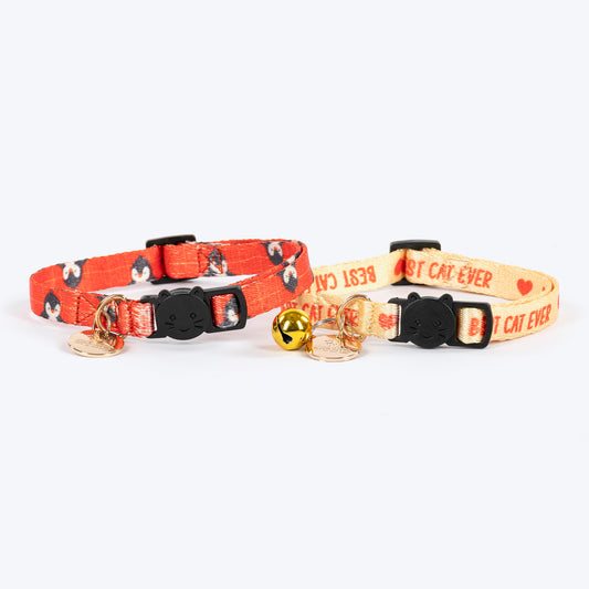 HUFT Meowvelous Collars For Cat - Orange & Yellow