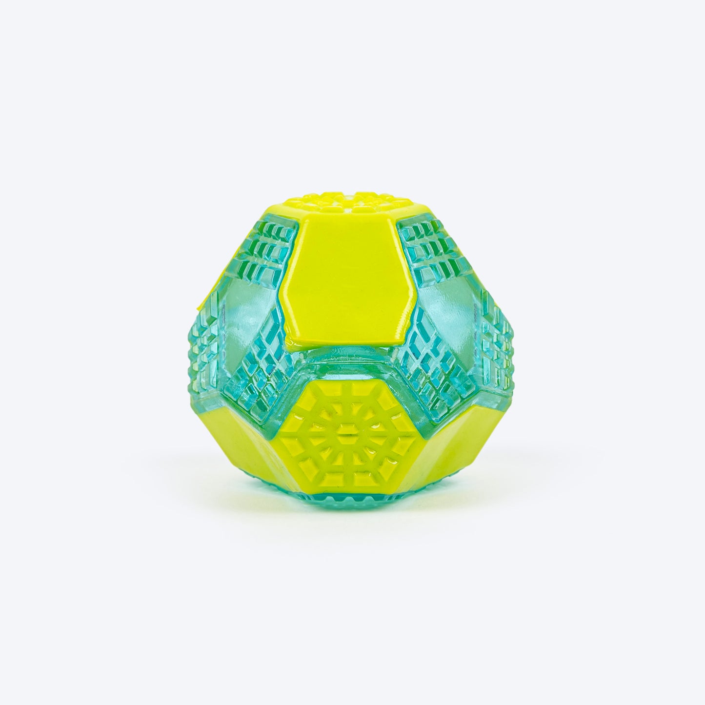 Dash Dog Grip & Go Squeaky Ball For Dog - Neon Green & Blue