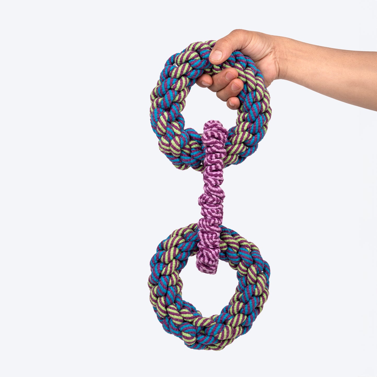 Dash Dog Double Donut Bungee Rope Toy For Dog - Blue - Heads Up For Tails