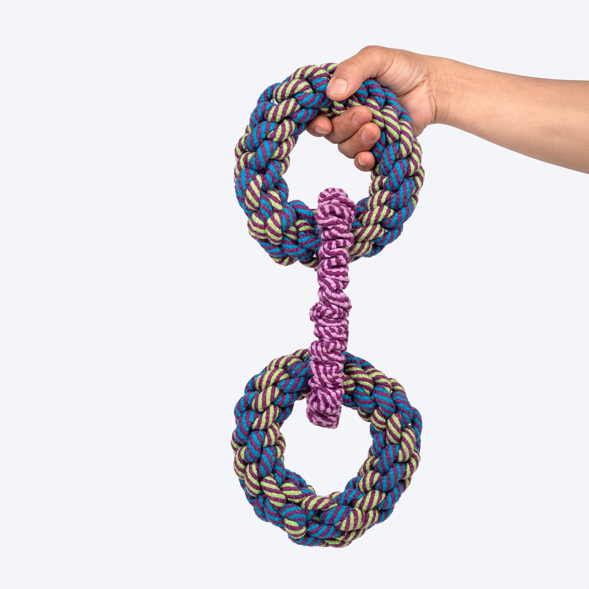 Dash Dog Double Donut Bungee Rope Toy For Dog - Blue - Heads Up For Tails