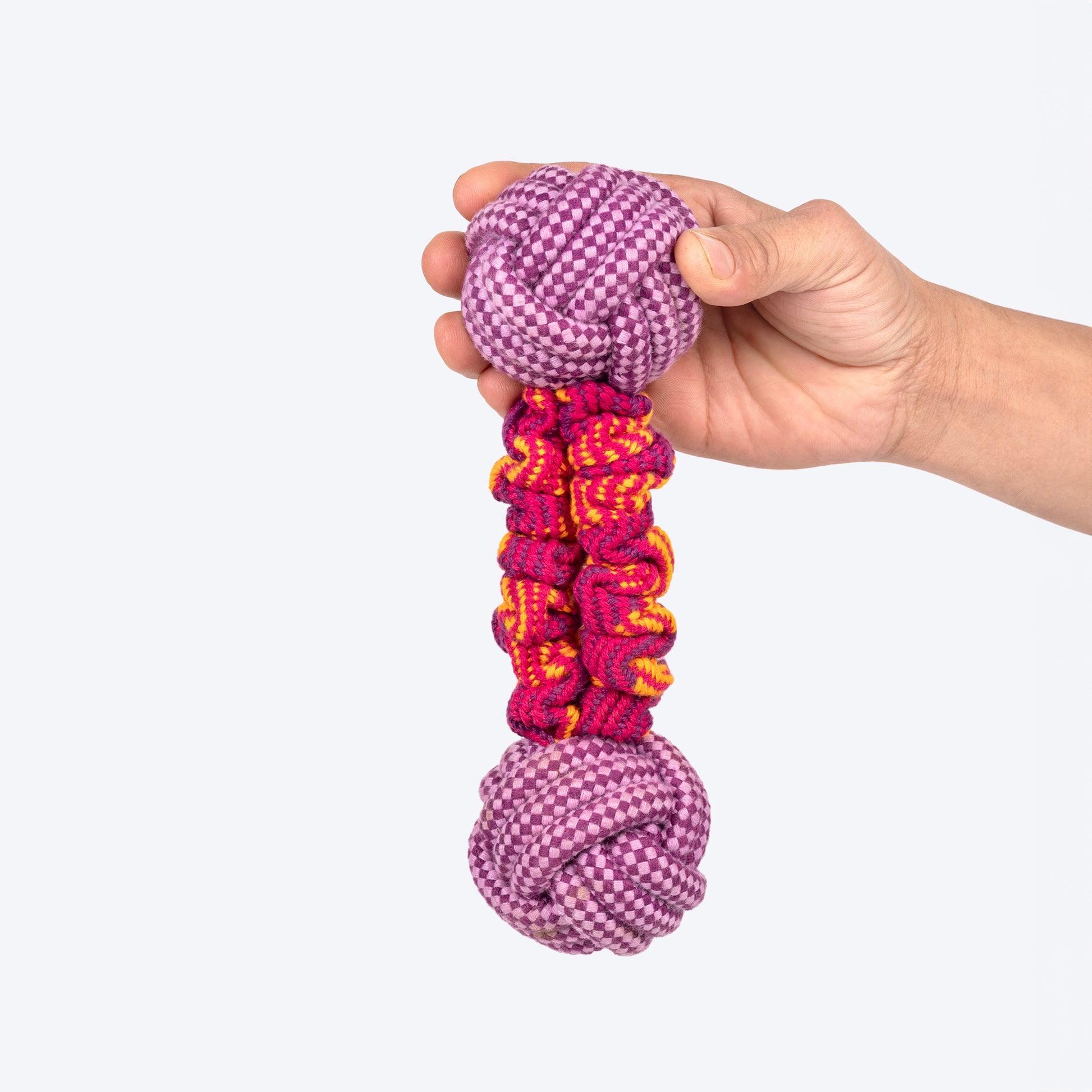 Dash Dog Double Trouble Bungee Rope Toy For Dog - Pink - Heads Up For Tails