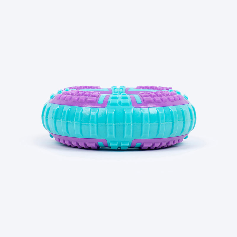 Dash Dog Grab & Gnaw Squeaky Toy For Dog - Purple & Blue - Heads Up For Tails