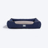HUFT Classic Lounger Dog Bed - Grey & Navy - Heads Up For Tails