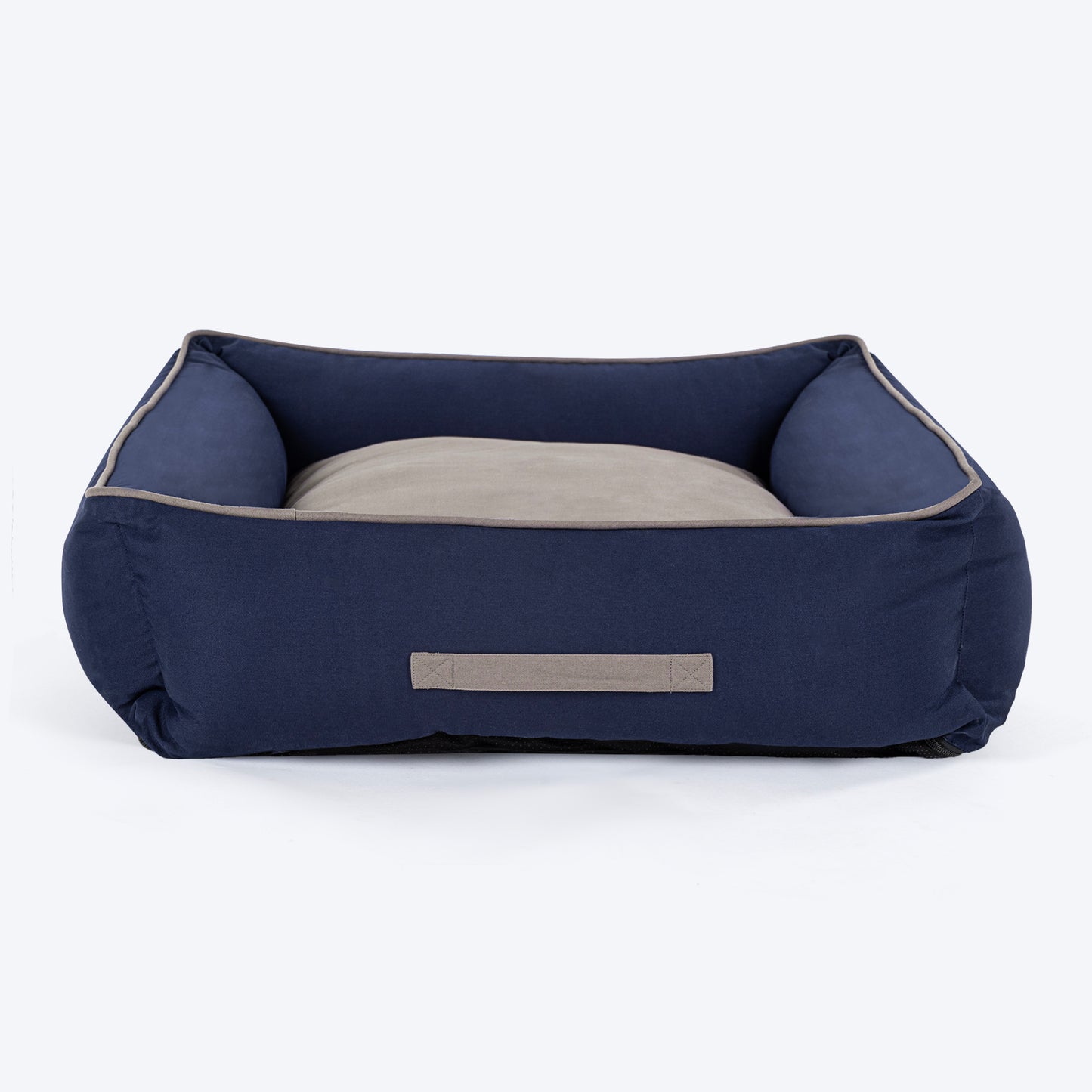 HUFT Classic Lounger Dog Bed - Grey & Navy - Heads Up For Tails
