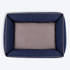 HUFT Classic Lounger Dog Bed - Grey & Navy - Heads Up For Tails