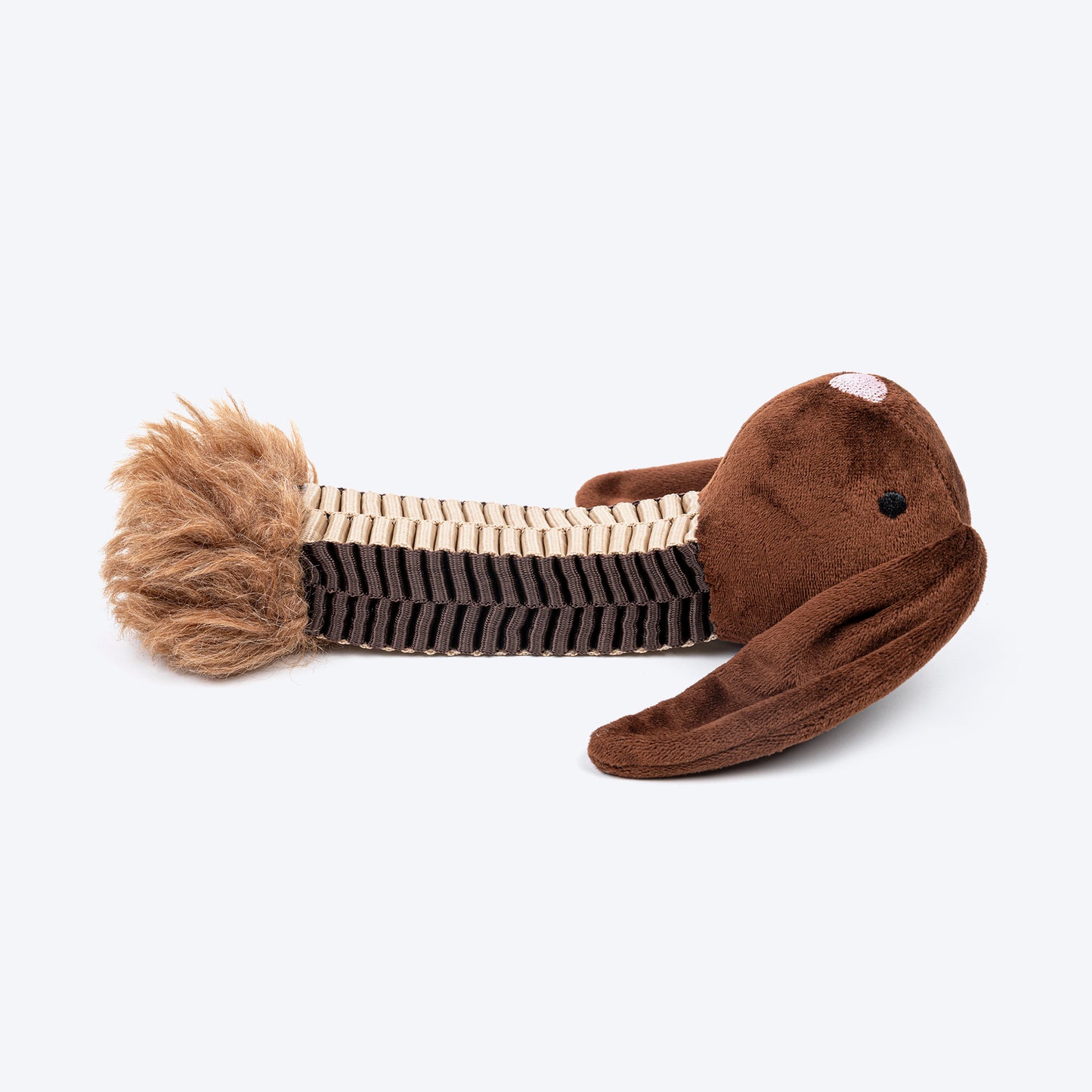 HUFT Tuggie Bunnie Plush Toy For Dog - Brown - Heads Up For Tails