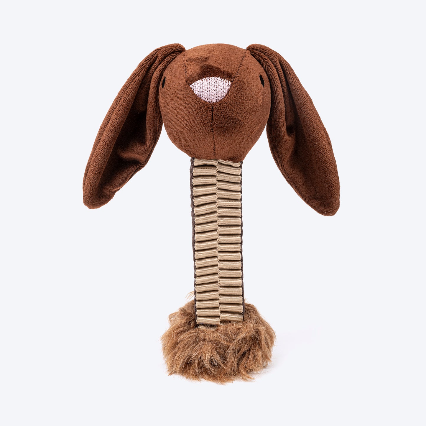 HUFT Tuggie Bunnie Plush Toy For Dog - Brown - Heads Up For Tails
