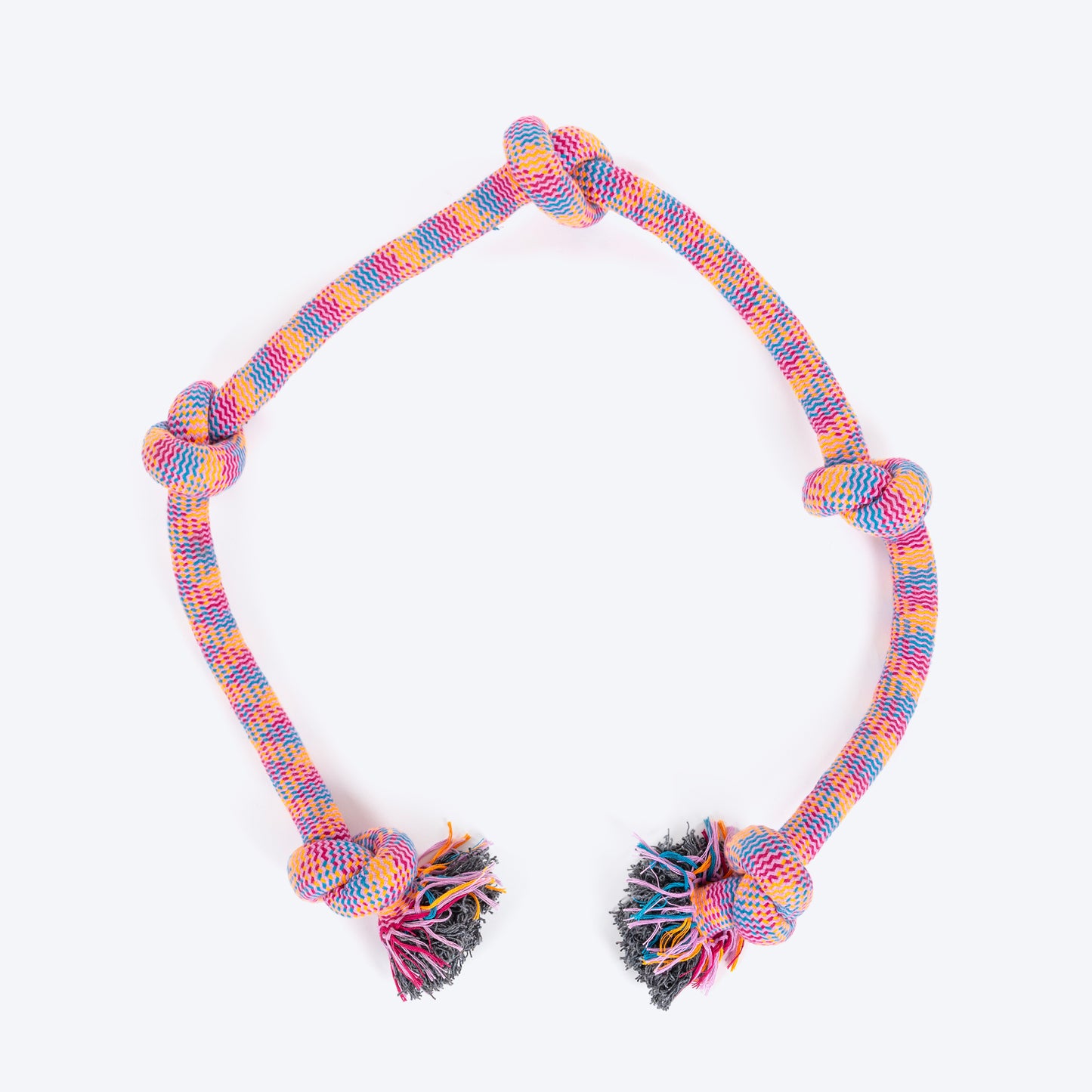 Dash Dog Knotty By Nature Rope Toy For Dog - Pink - Heads Up For Tails