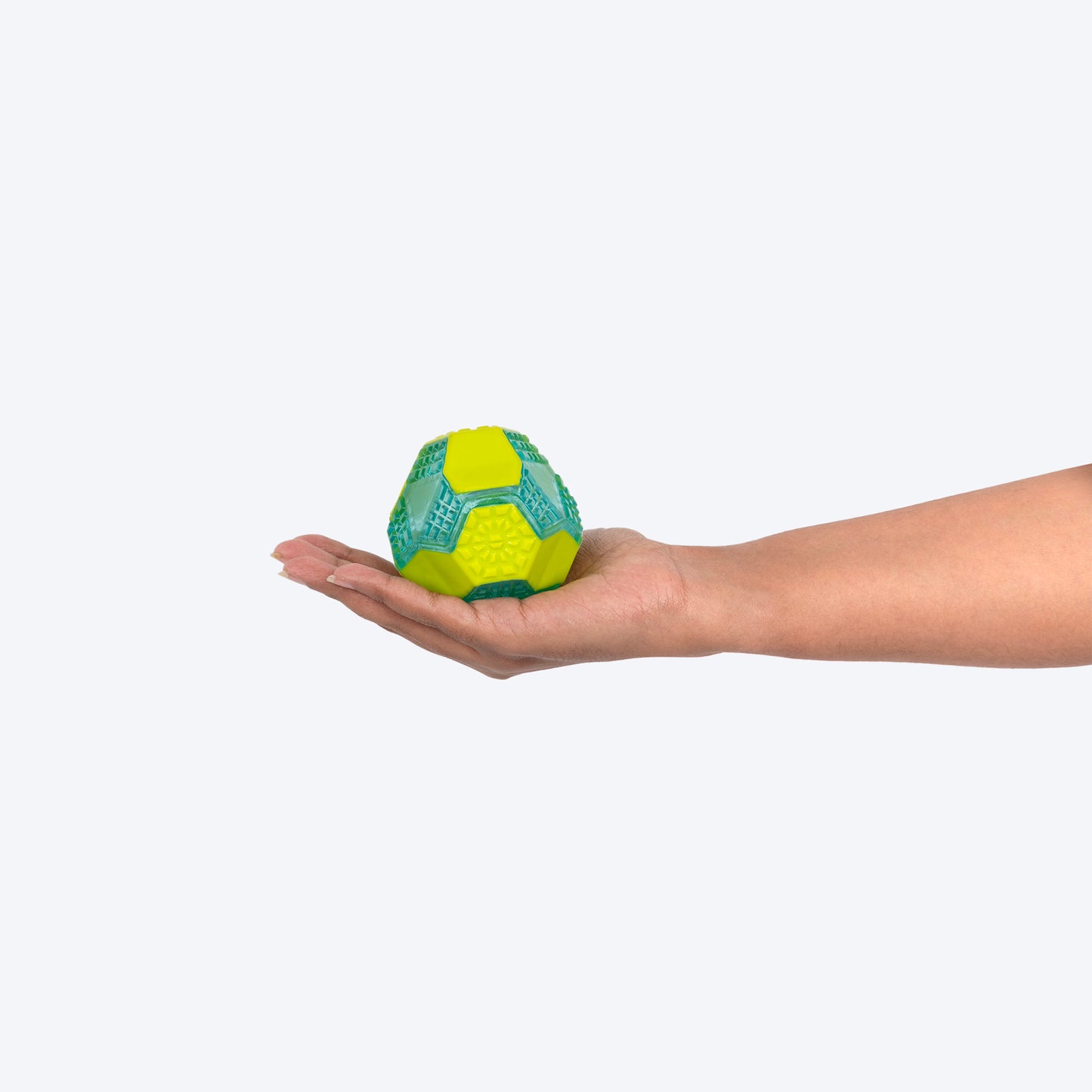 Dash Dog Grip & Go Squeaky Ball For Dog - Neon Green & Blue