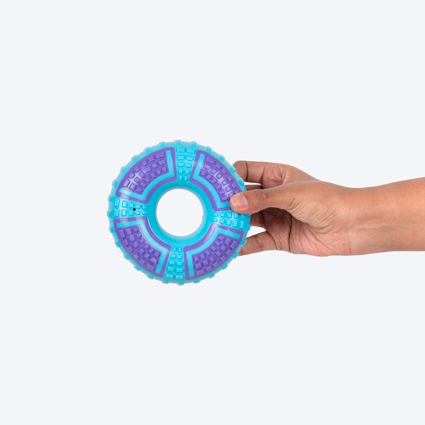 Dash Dog Grab & Gnaw Squeaky Toy For Dog - Purple & Blue - Heads Up For Tails