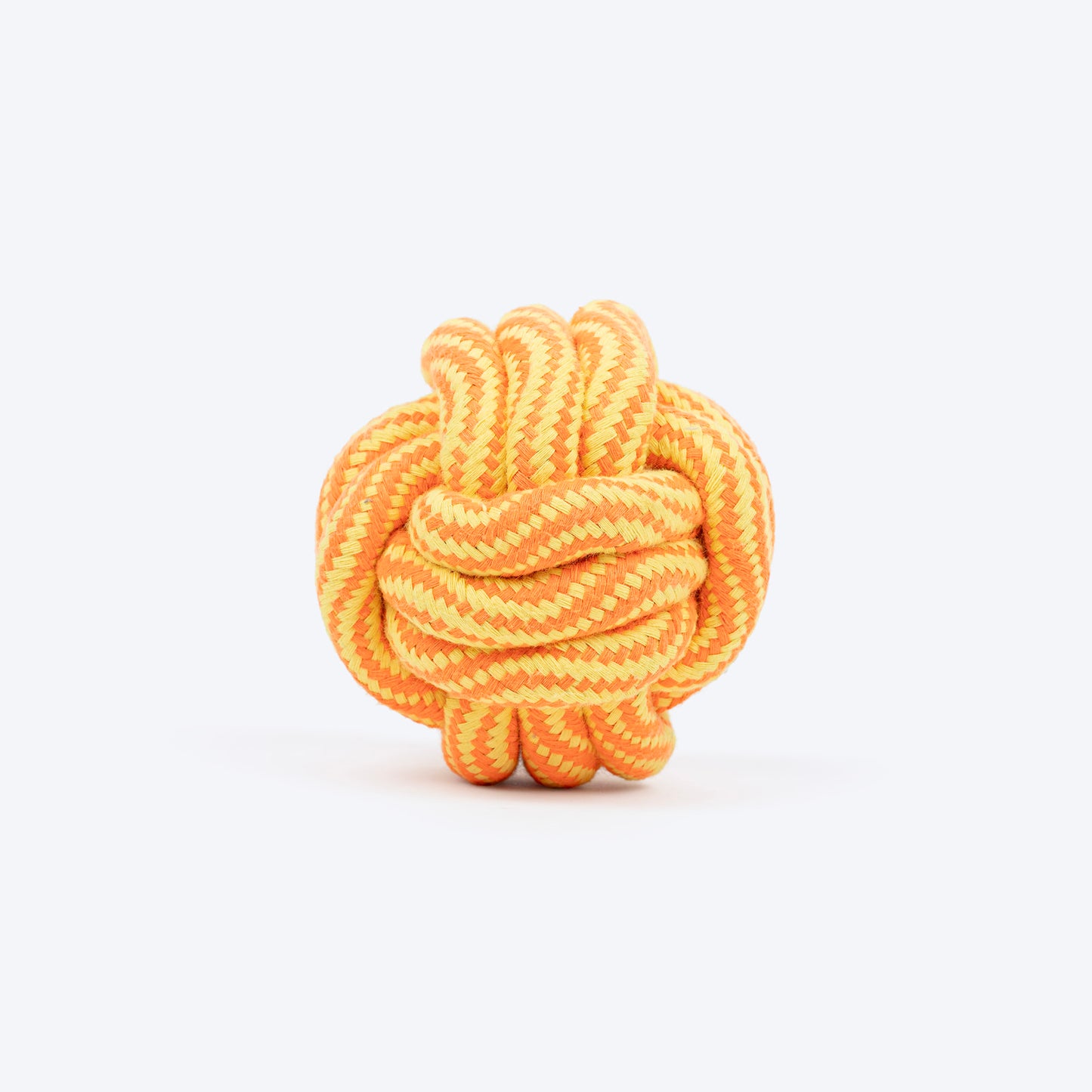 TLC Tug Knot Ball Rope Toy For Dog - Yellow & Orange - Heads Up For Tails