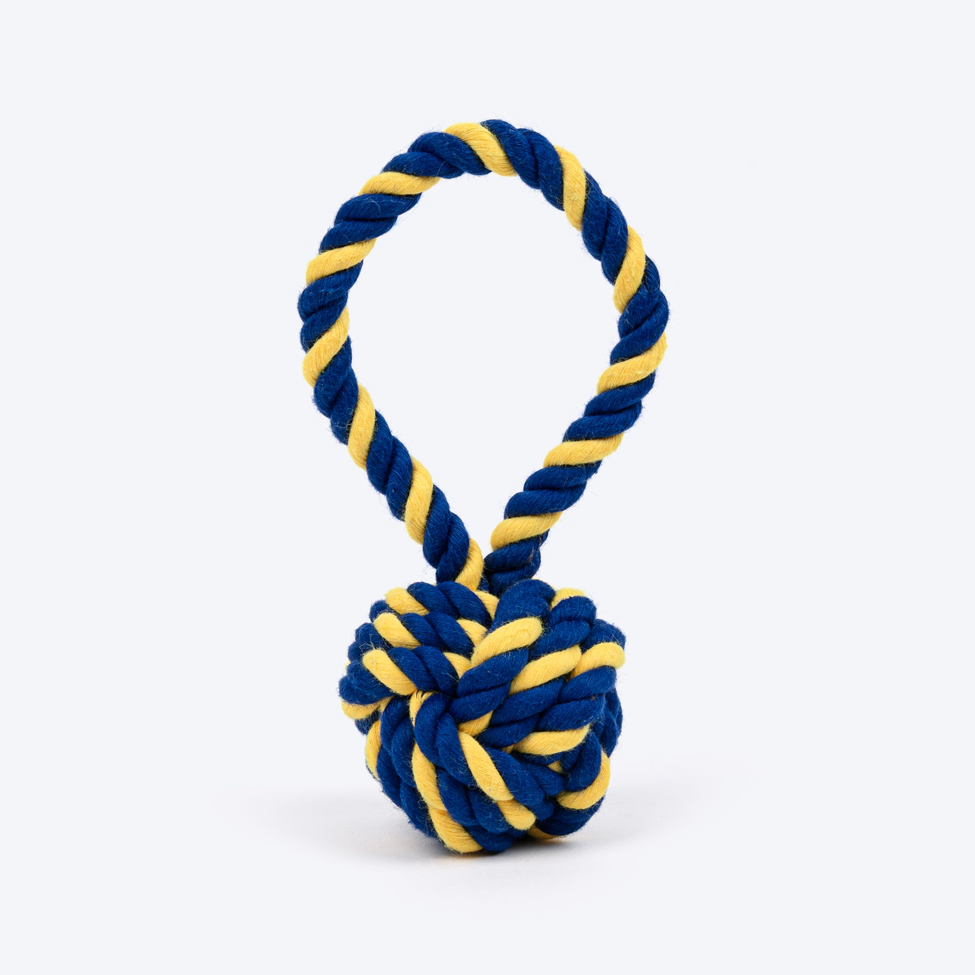 TLC Swinger Rope Toy For Puppies & Small Dog - Yellow & Blue - Heads Up For Tails