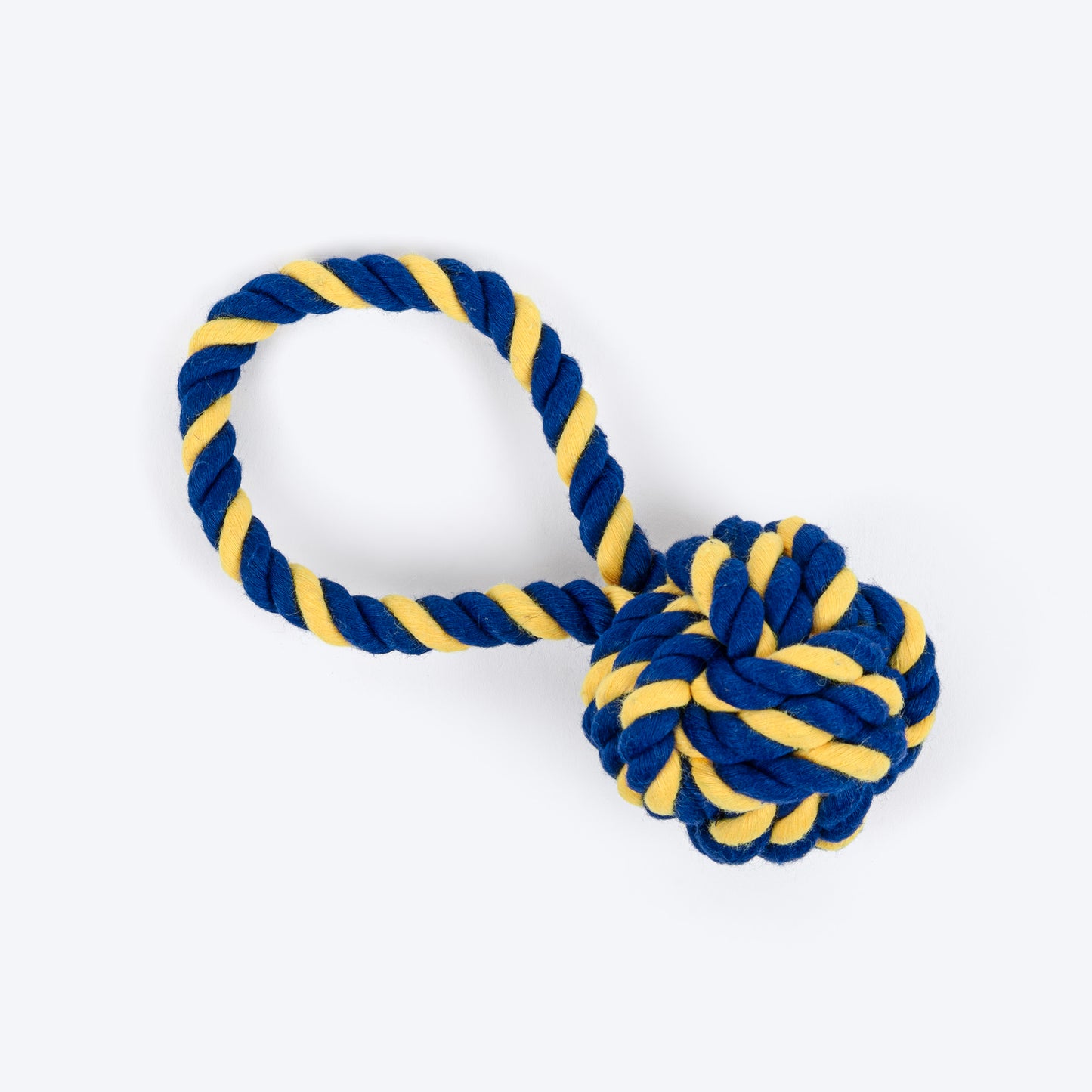 TLC Swinger Rope Toy For Puppies & Small Dog - Yellow & Blue - Heads Up For Tails