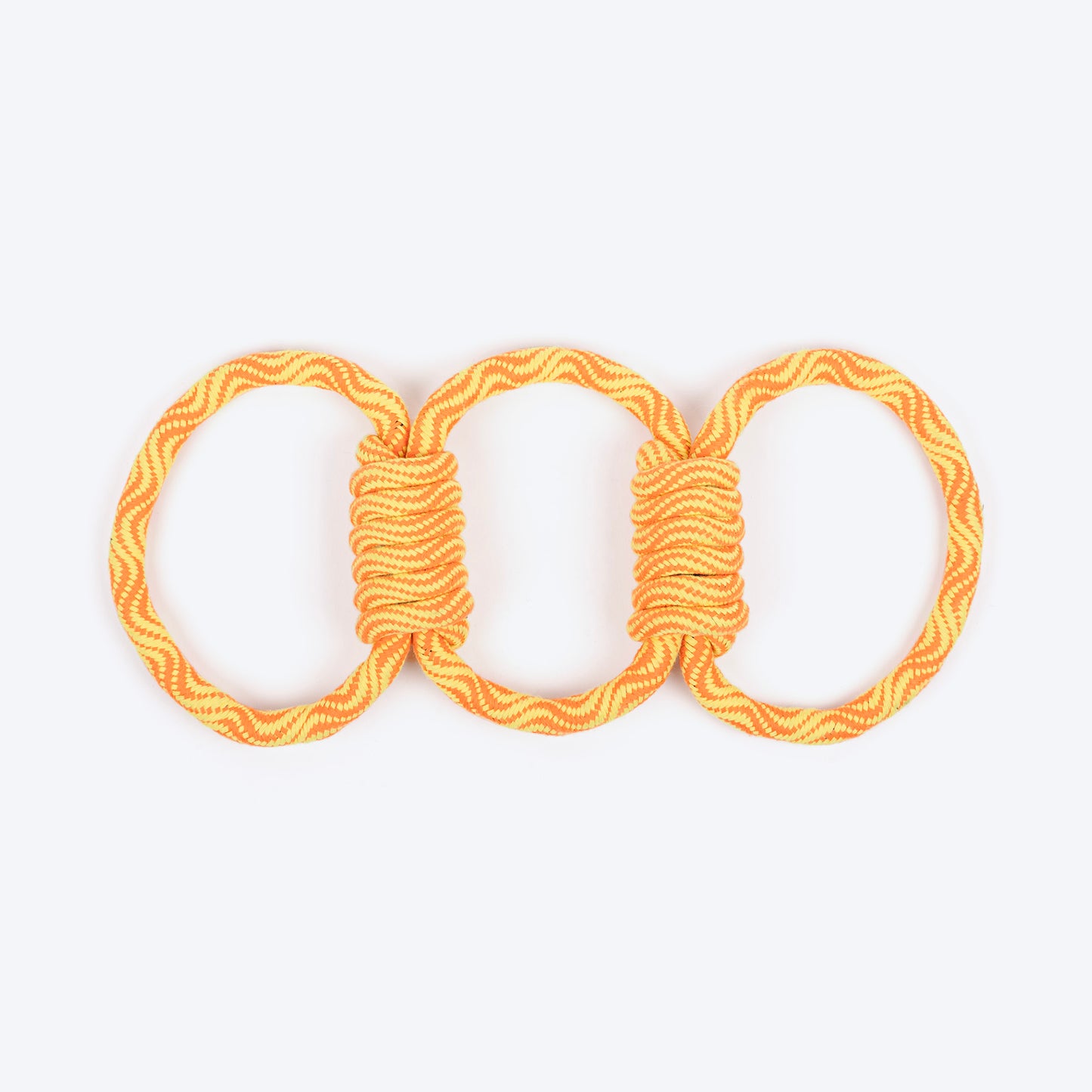 TLC Tug Trio Rope Toy For Dog - Yellow & Orange - Heads Up For Tails