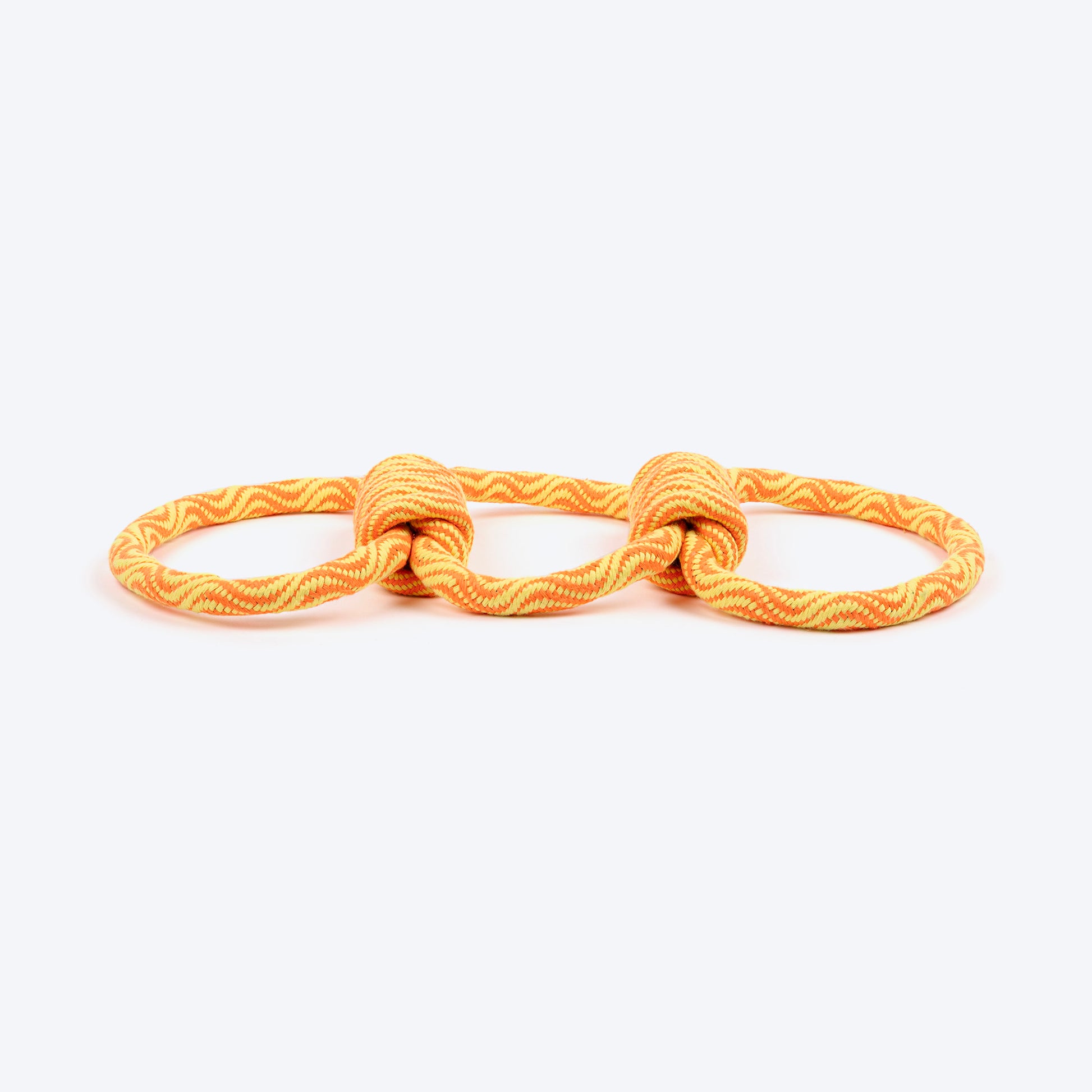 TLC Tug Trio Rope Toy For Dog - Yellow & Orange - Heads Up For Tails
