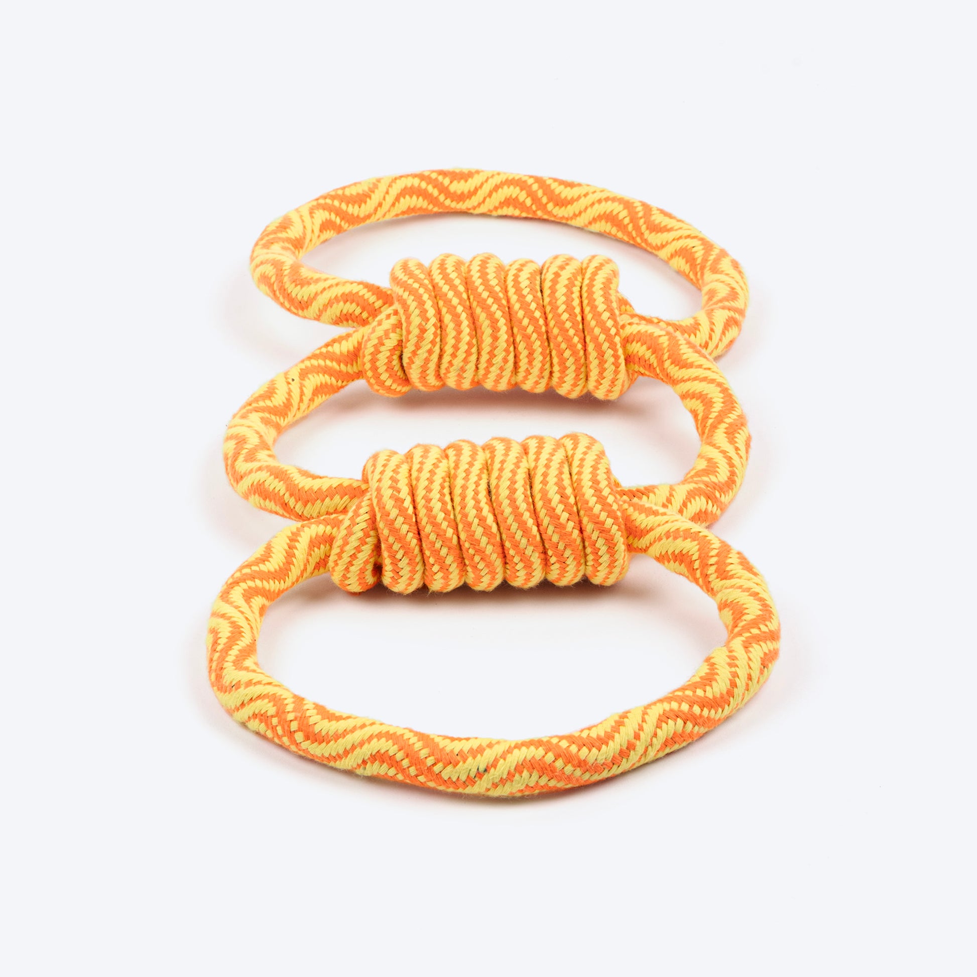 TLC Tug Trio Rope Toy For Dog - Yellow & Orange - Heads Up For Tails