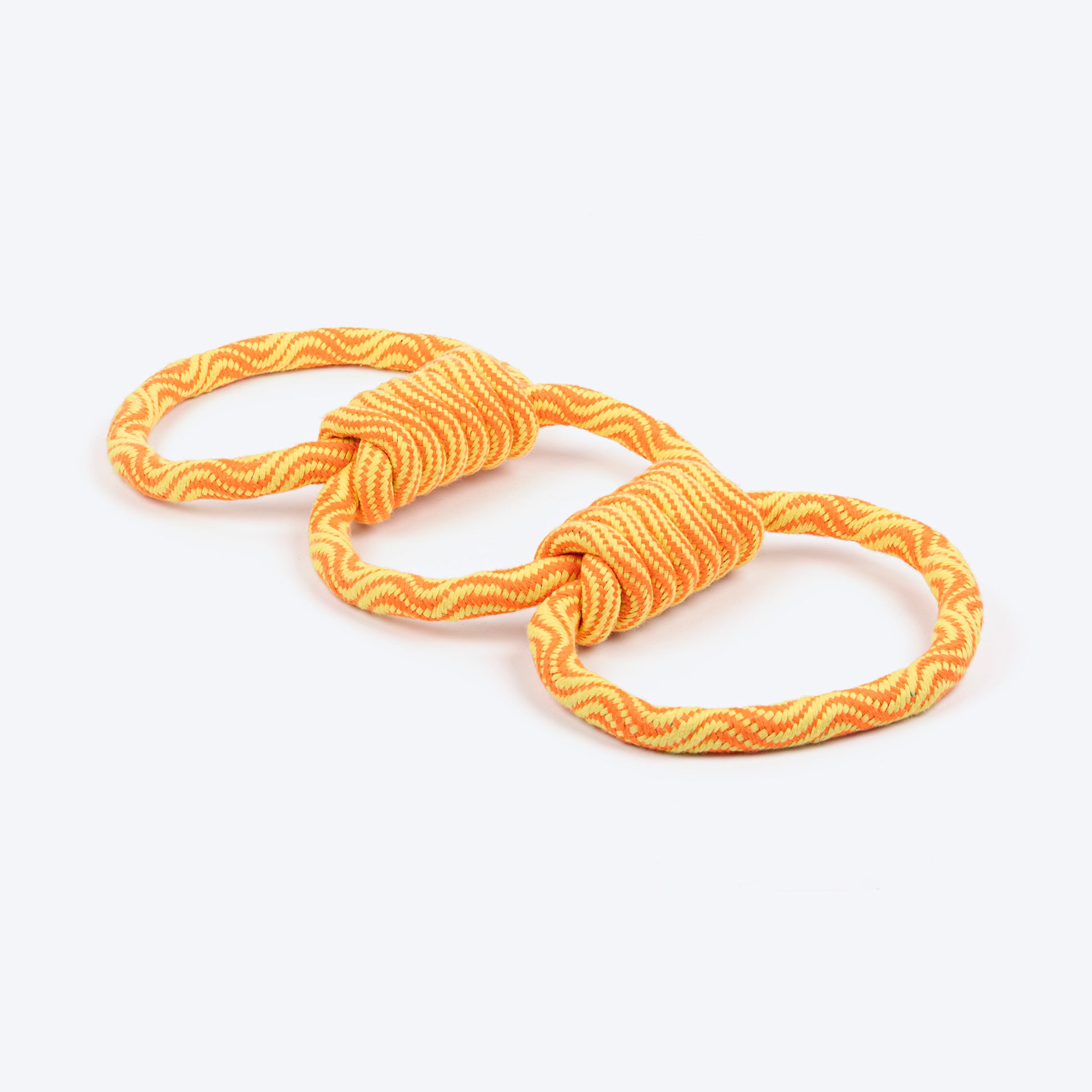 TLC Tug Trio Rope Toy For Dog - Yellow & Orange - Heads Up For Tails