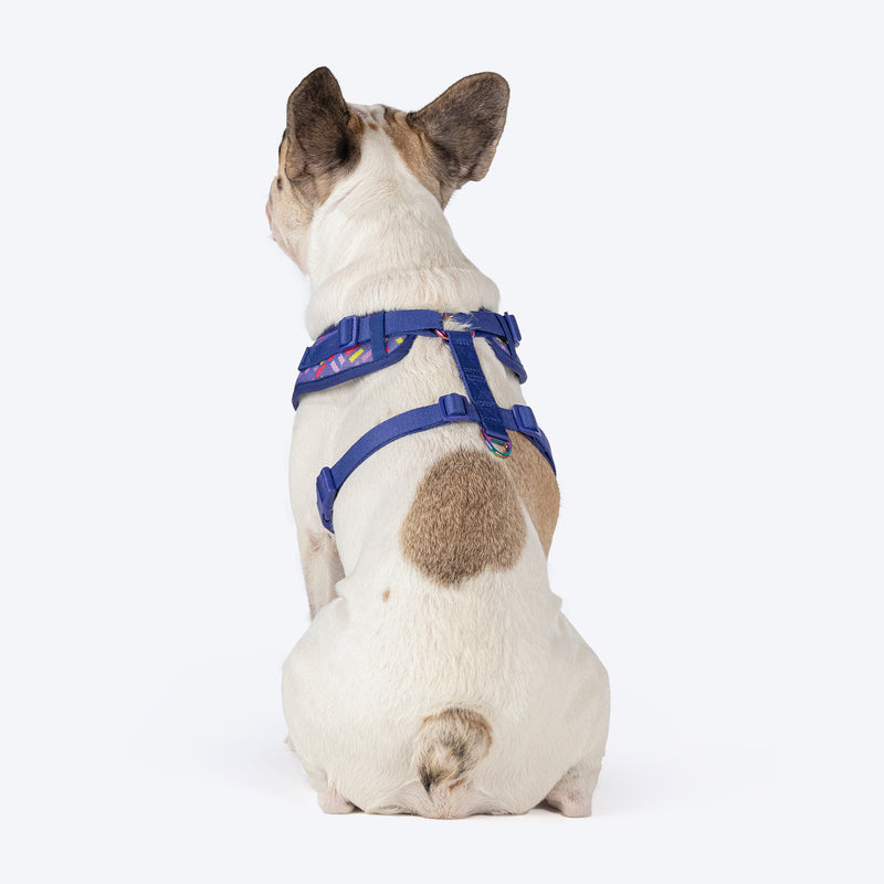 Dash Dog Pixel Easy Walk Harness For Dog - Purple - Heads Up For Tails
